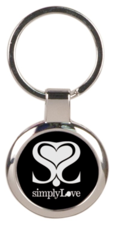 Black Round Engraved Key Ring 1