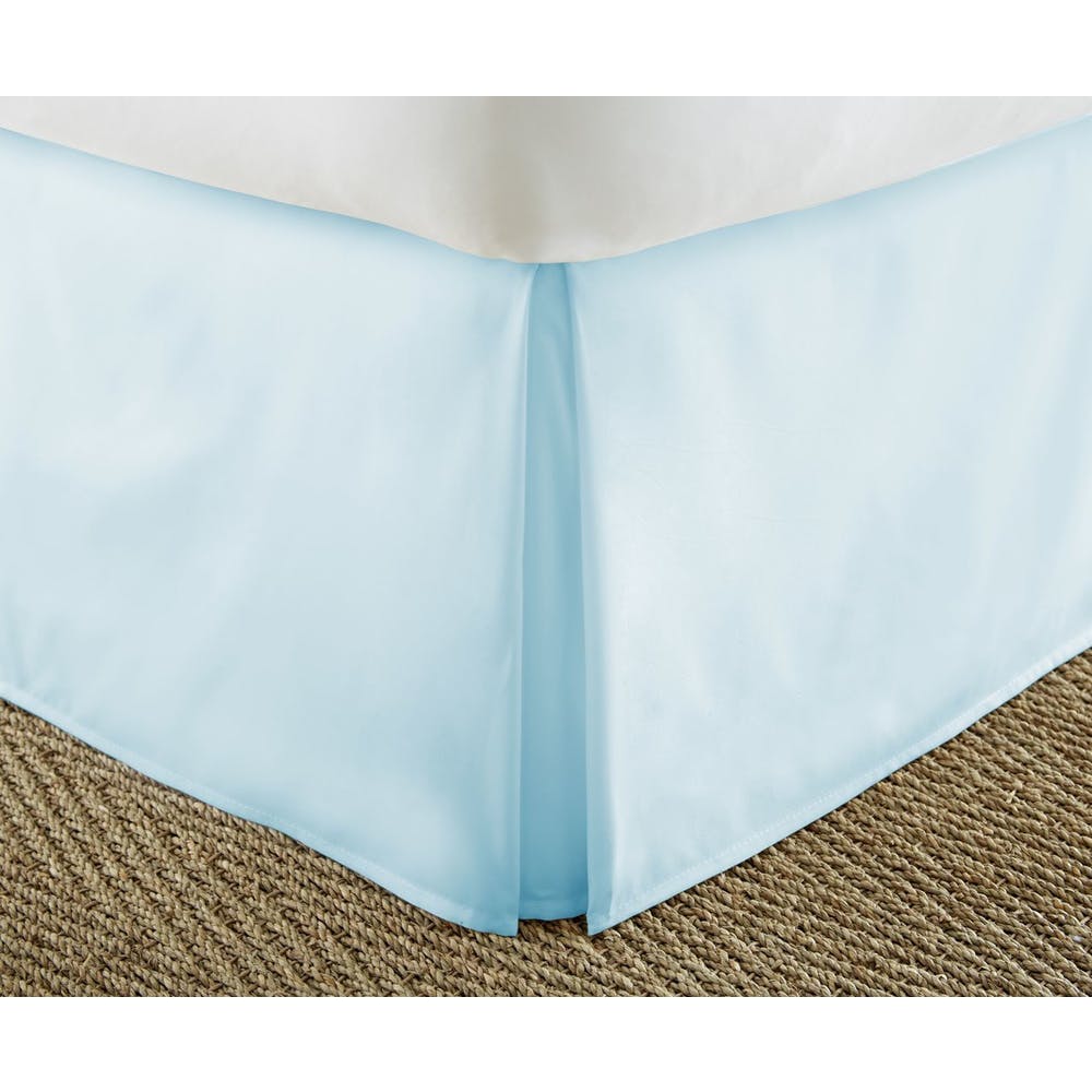 Premium Bed Skirts - Aqua Queen Pleated 2