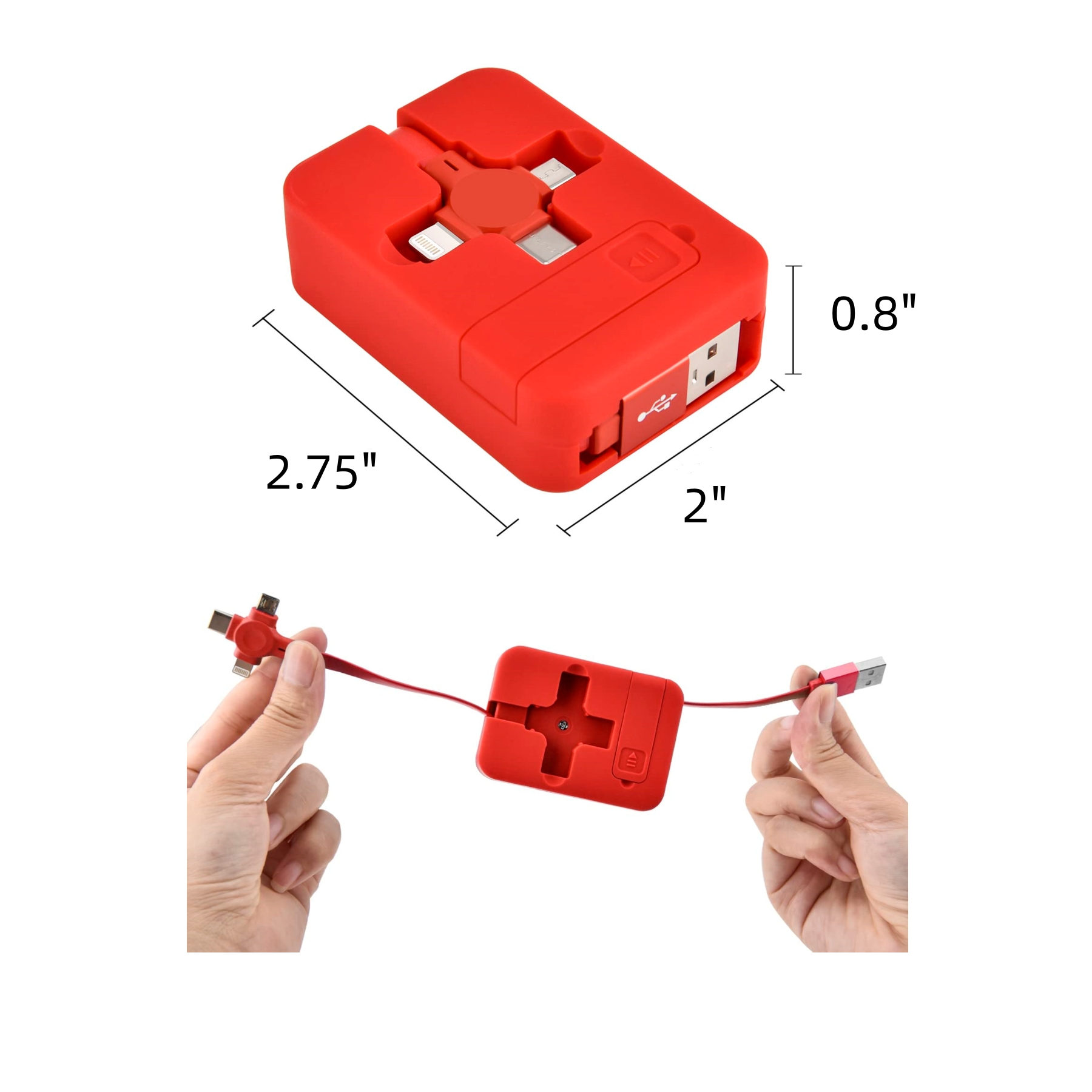 3-in-1 Retractable USB Cable 2