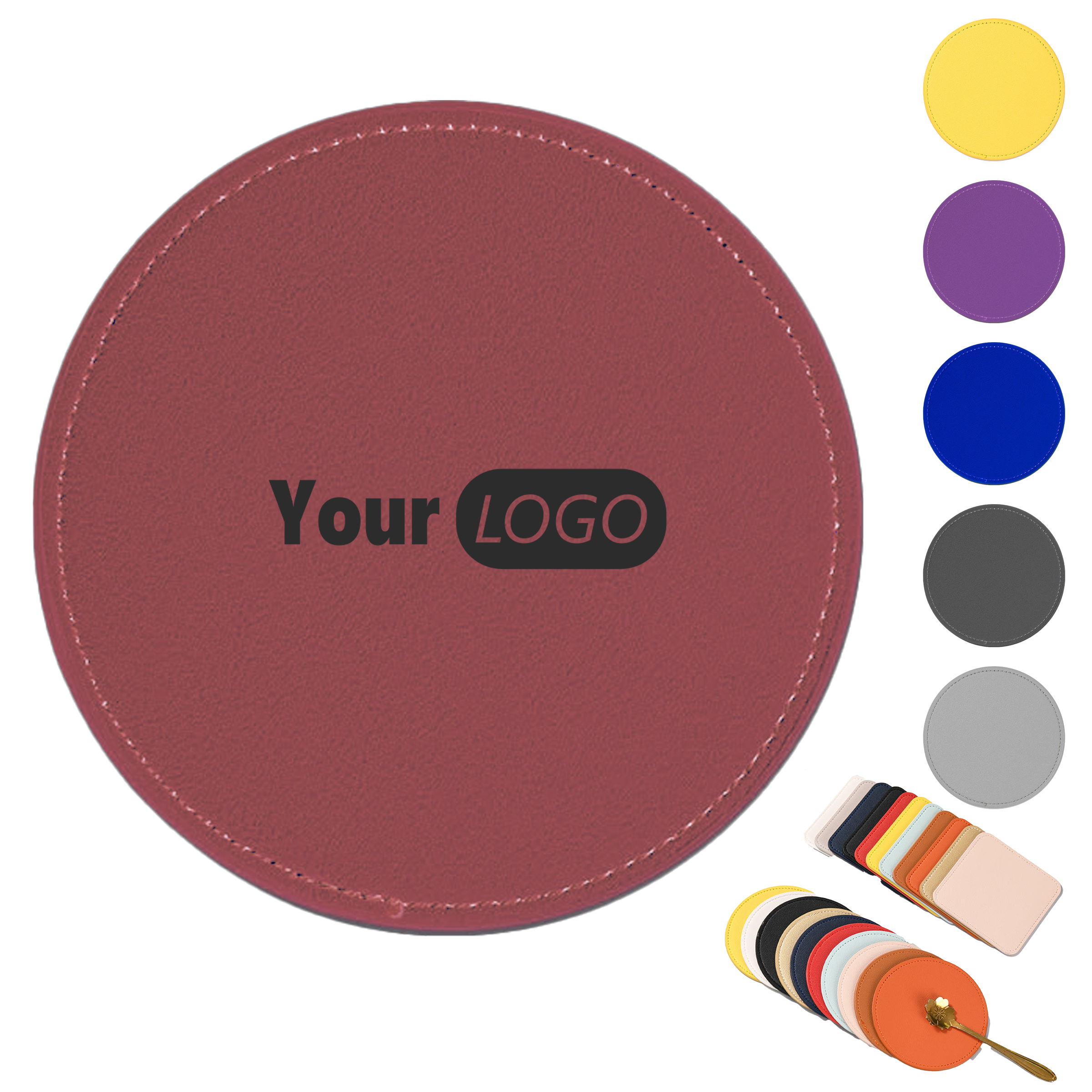 Polyurethane Customizable Solid Color Coasters 2