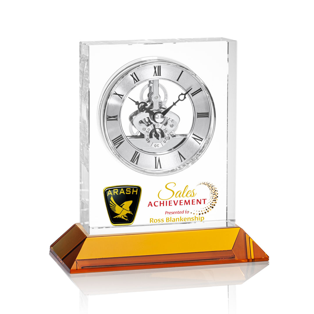 Ashland VividPrint™ Clock on Base - Silver Dial 32