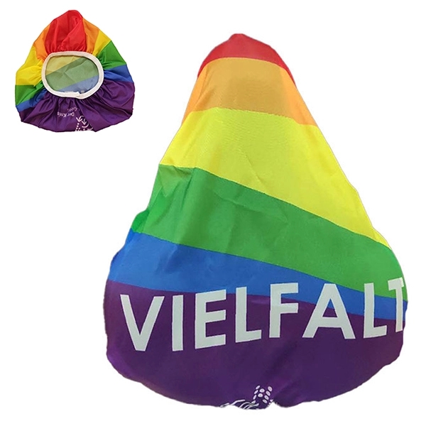 Rainbow 190T polyester Bicycle Seat Cover 2