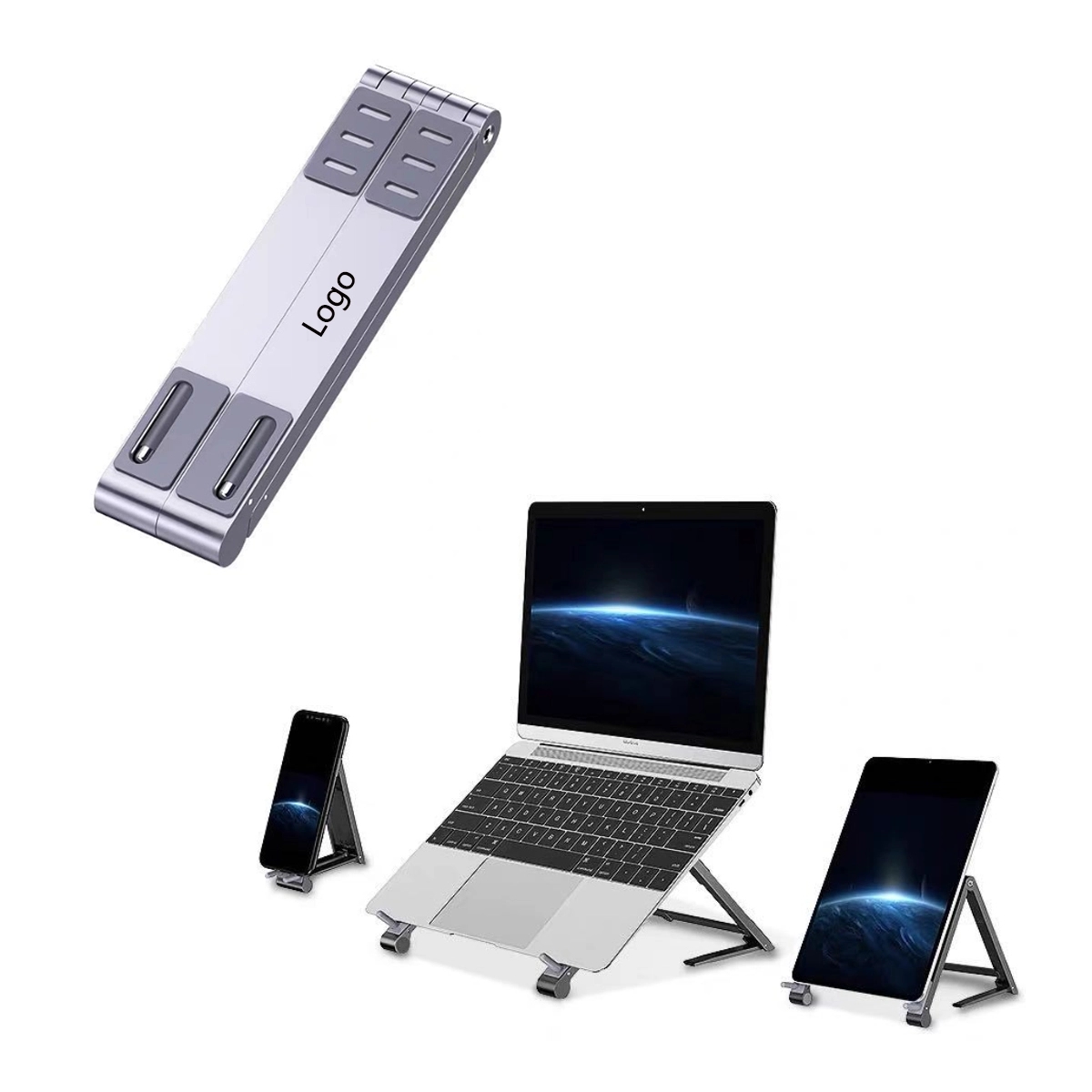 Foldable Portable Desktop Holder For Phone/Laptop/Pad 1