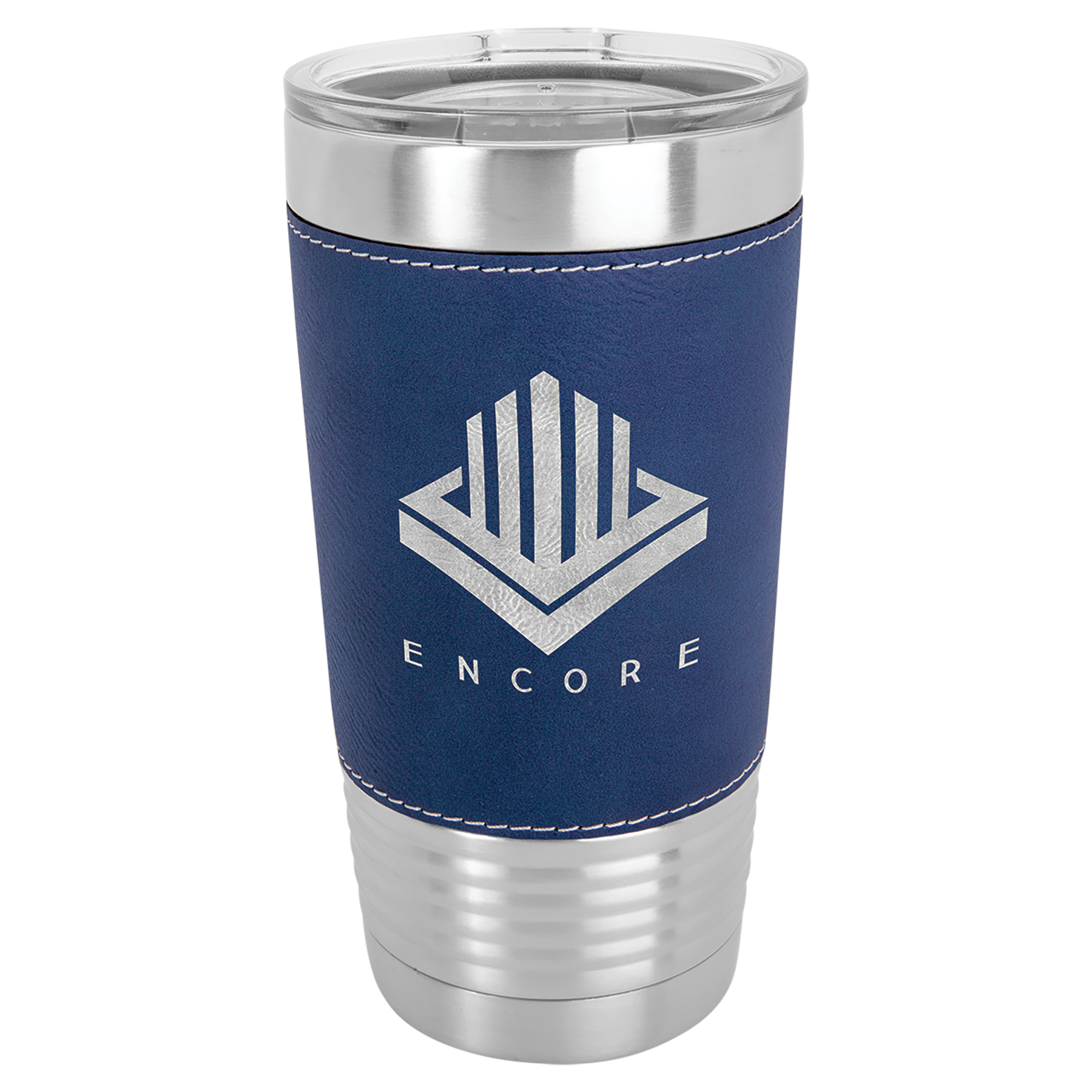 Polar Camel 20 oz. Leatherette Tumbler with Clear Lid 8