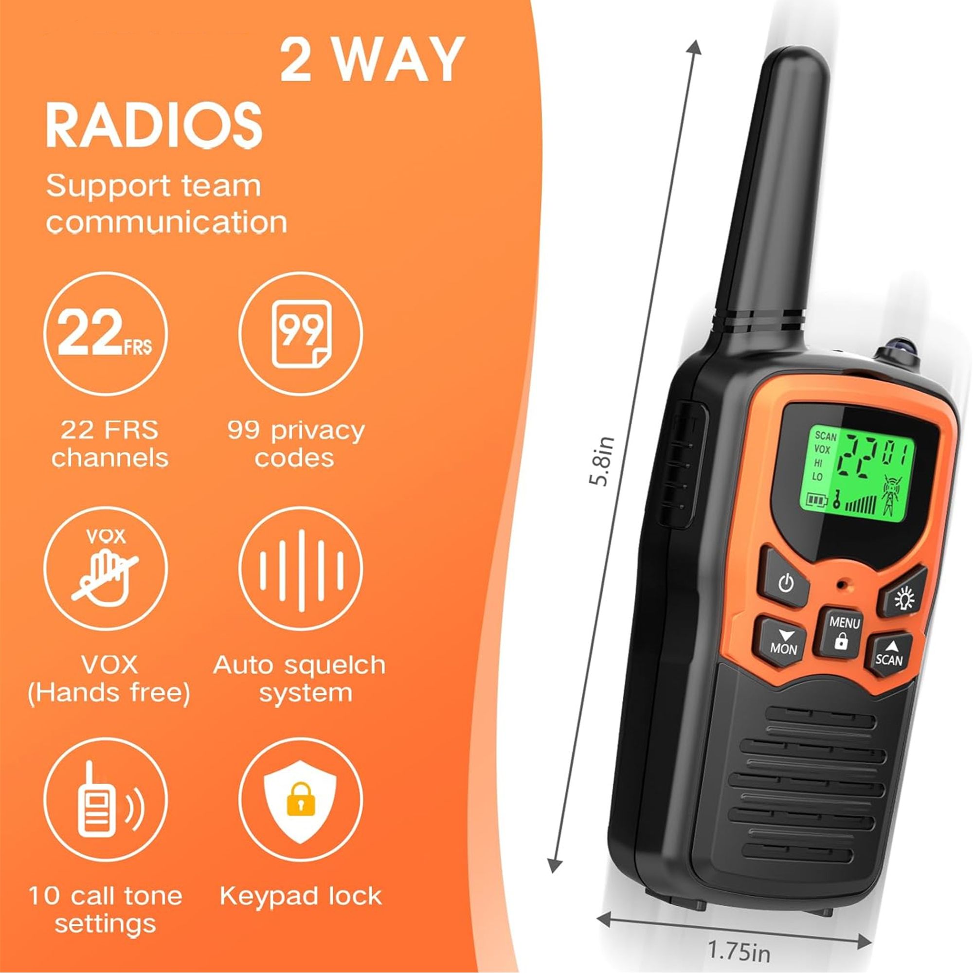 Long Range Walkie Talkie For Adult 3