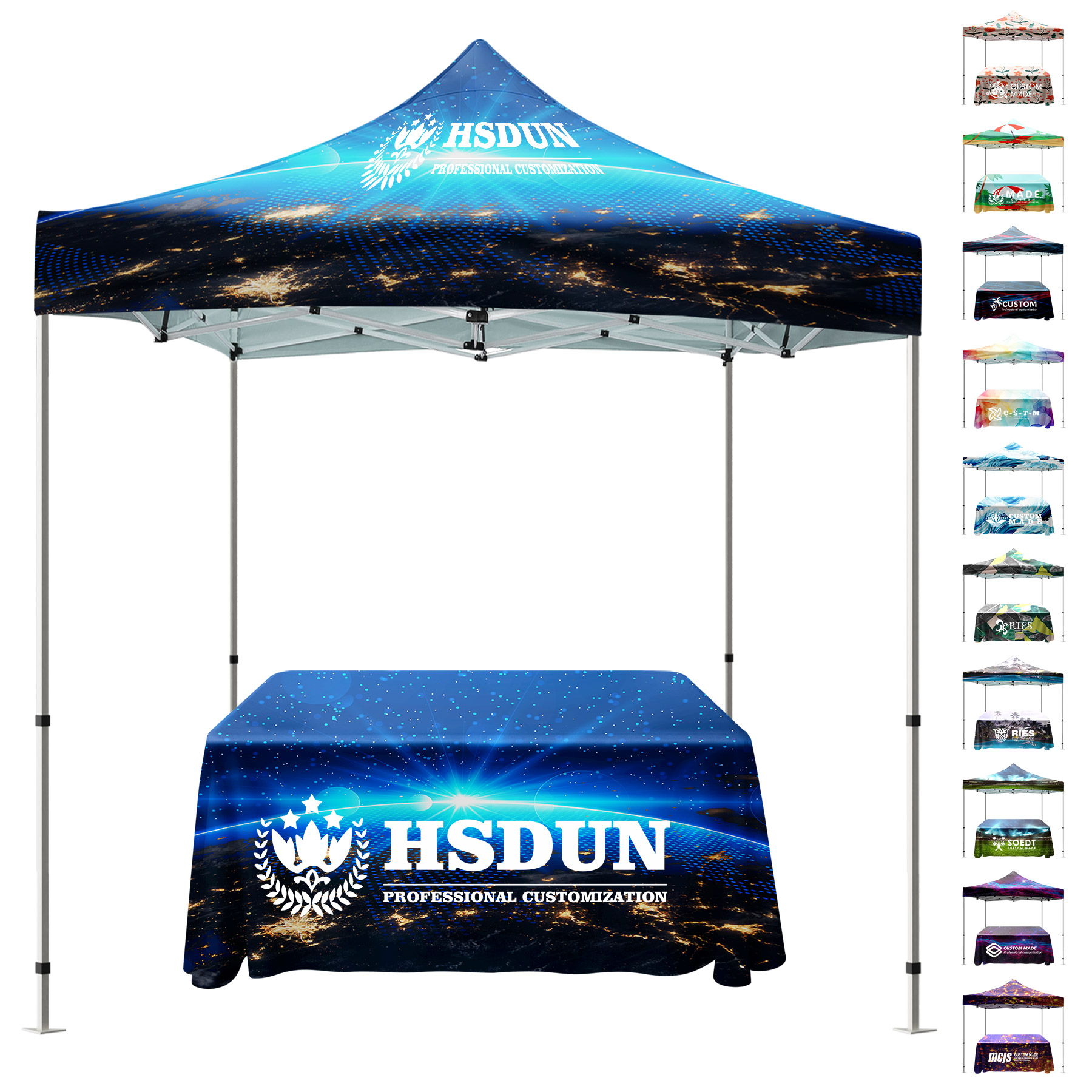 10' x 10' Advertising Canopy Tent With 6' Sublimated Table Cover Set 3