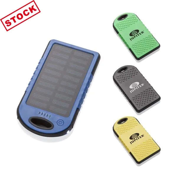 STOCK ! 5000mAh Solar Power Charger with Carabiner 1