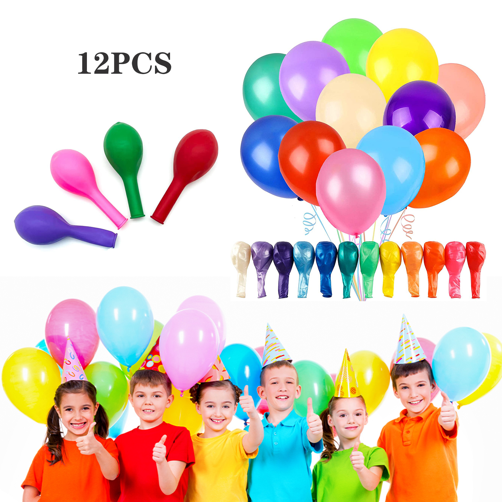 12 Inches Rainbow Latex Balloons 2