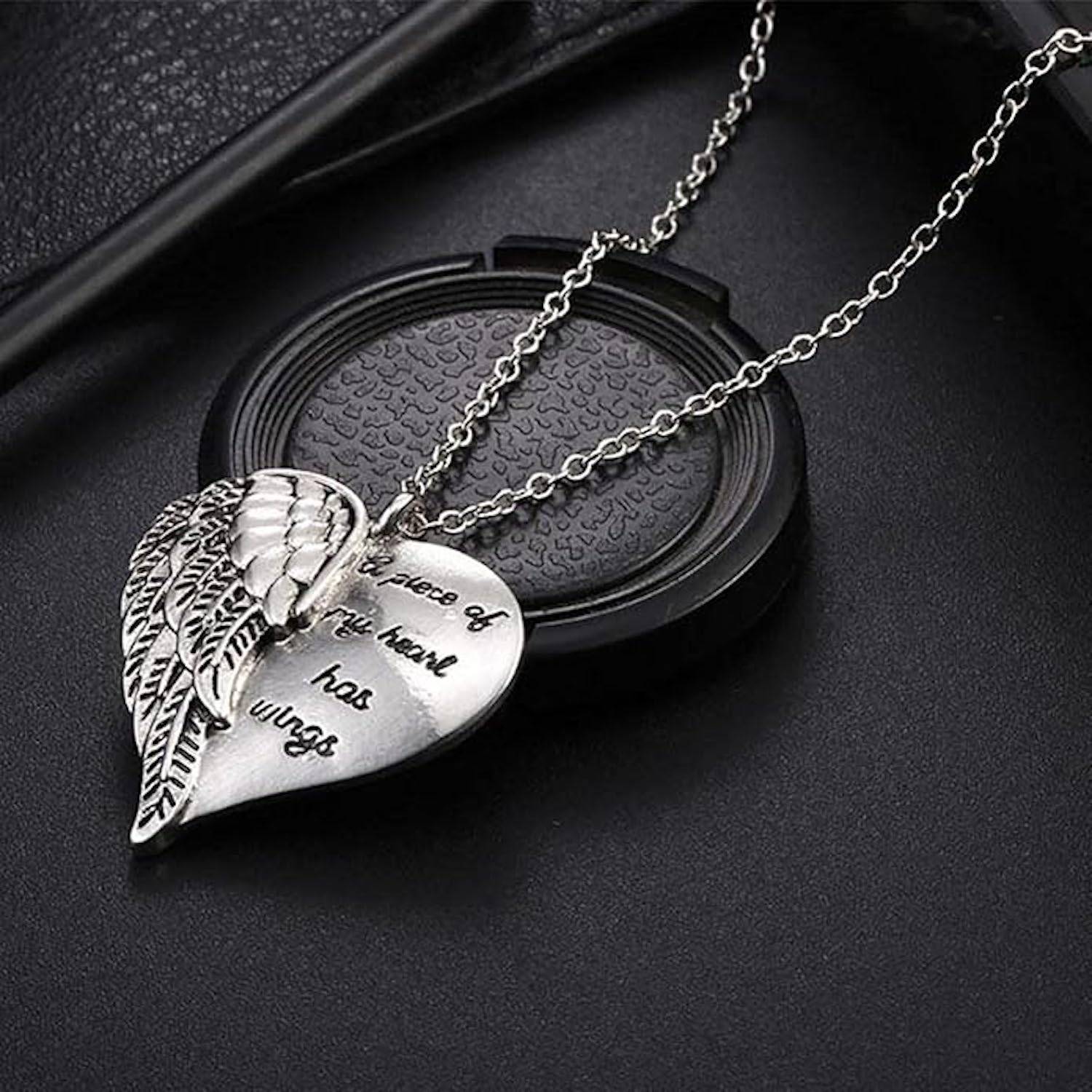 Angel Wings Heart Necklace 3
