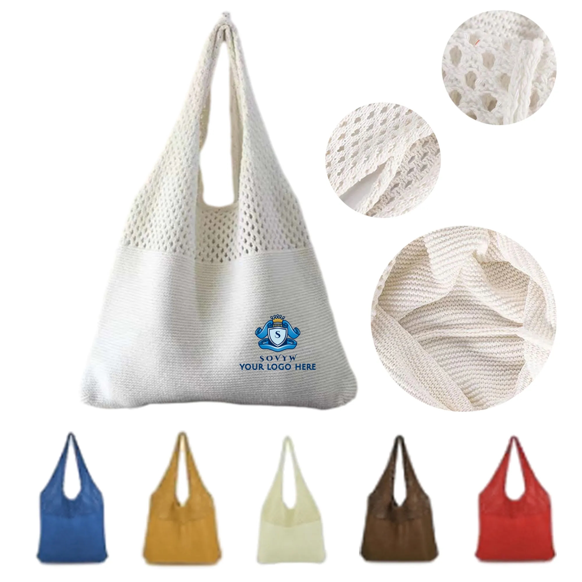 Customised Shoulder Canvas Shopping Bag With Pocket