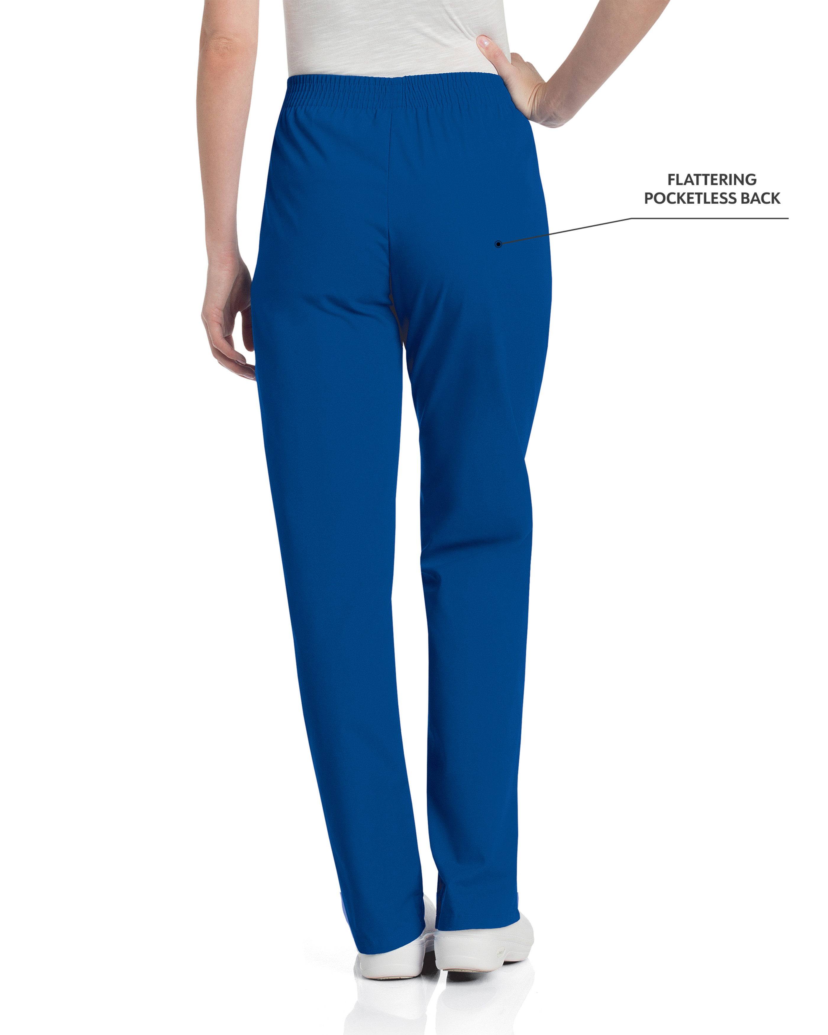 Landau - Essentials - Women's Two-Pocket High-Rise Elastic Waist Straight Leg Pant 3