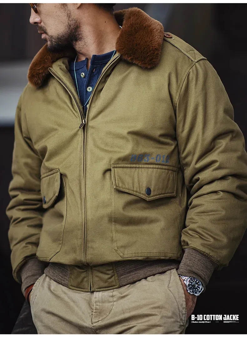 Workwear American Retro Bomber Jacket for Men 1