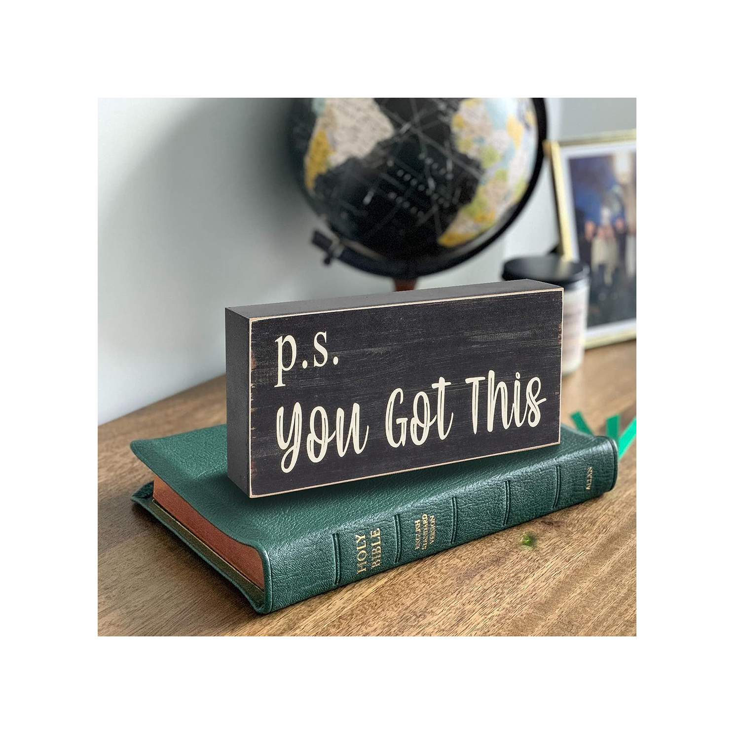 Wooden Desk Decor Box Sign 6