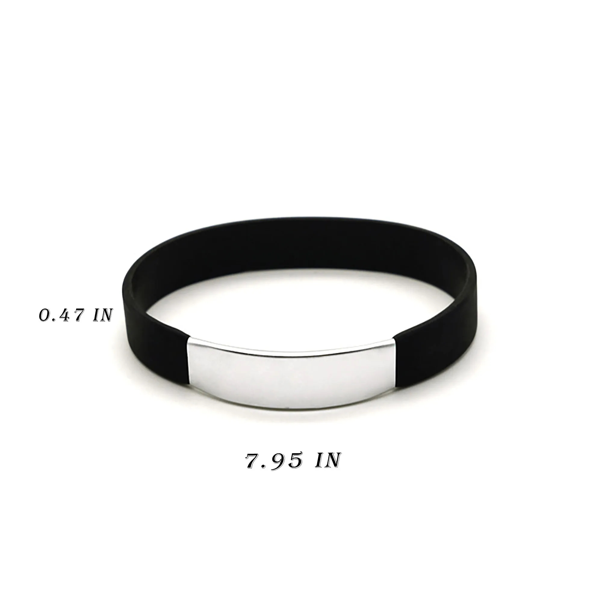 Aluminum Silicone Wristband 2