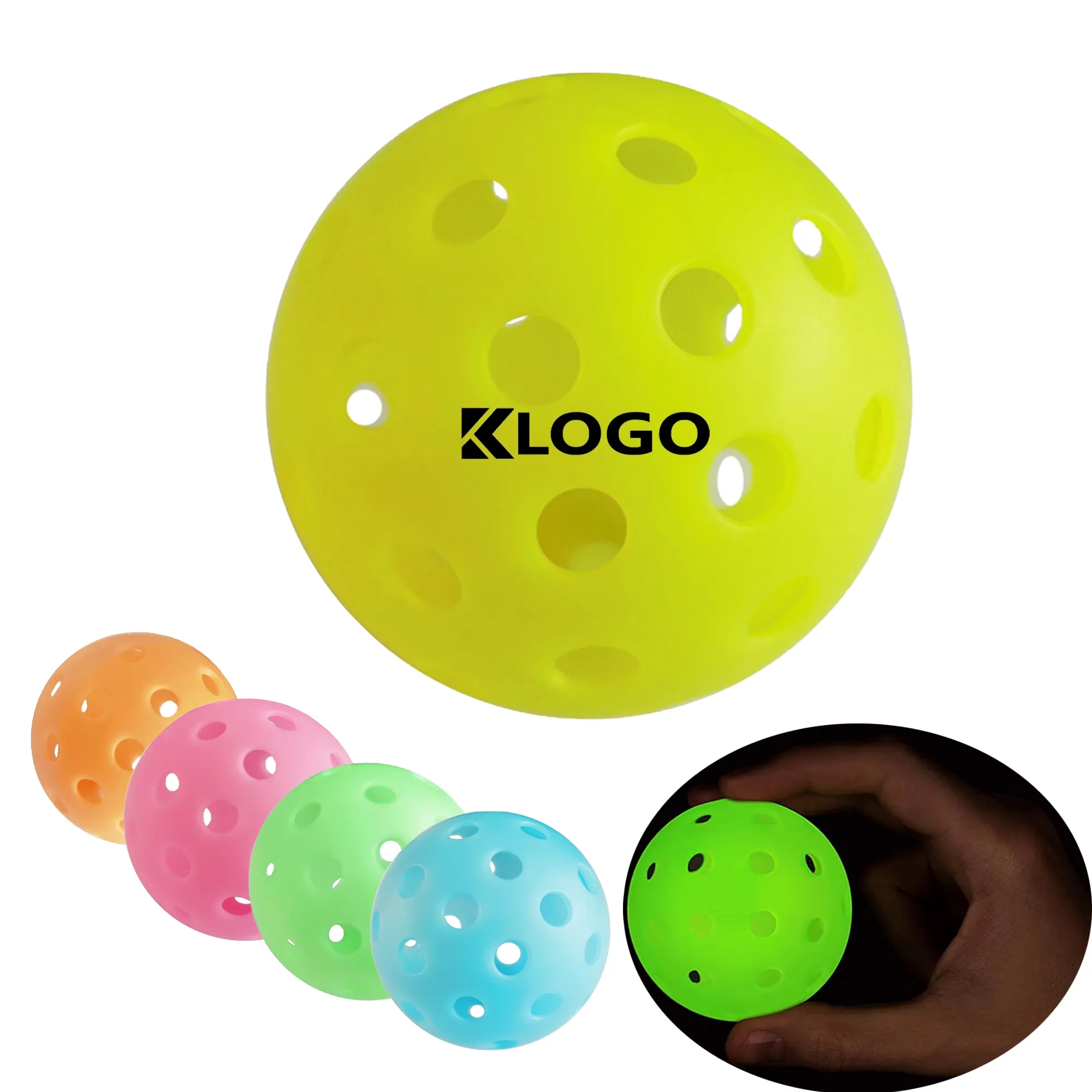 Glow 40 Hole Indoor/Outdoor Pickleball 3