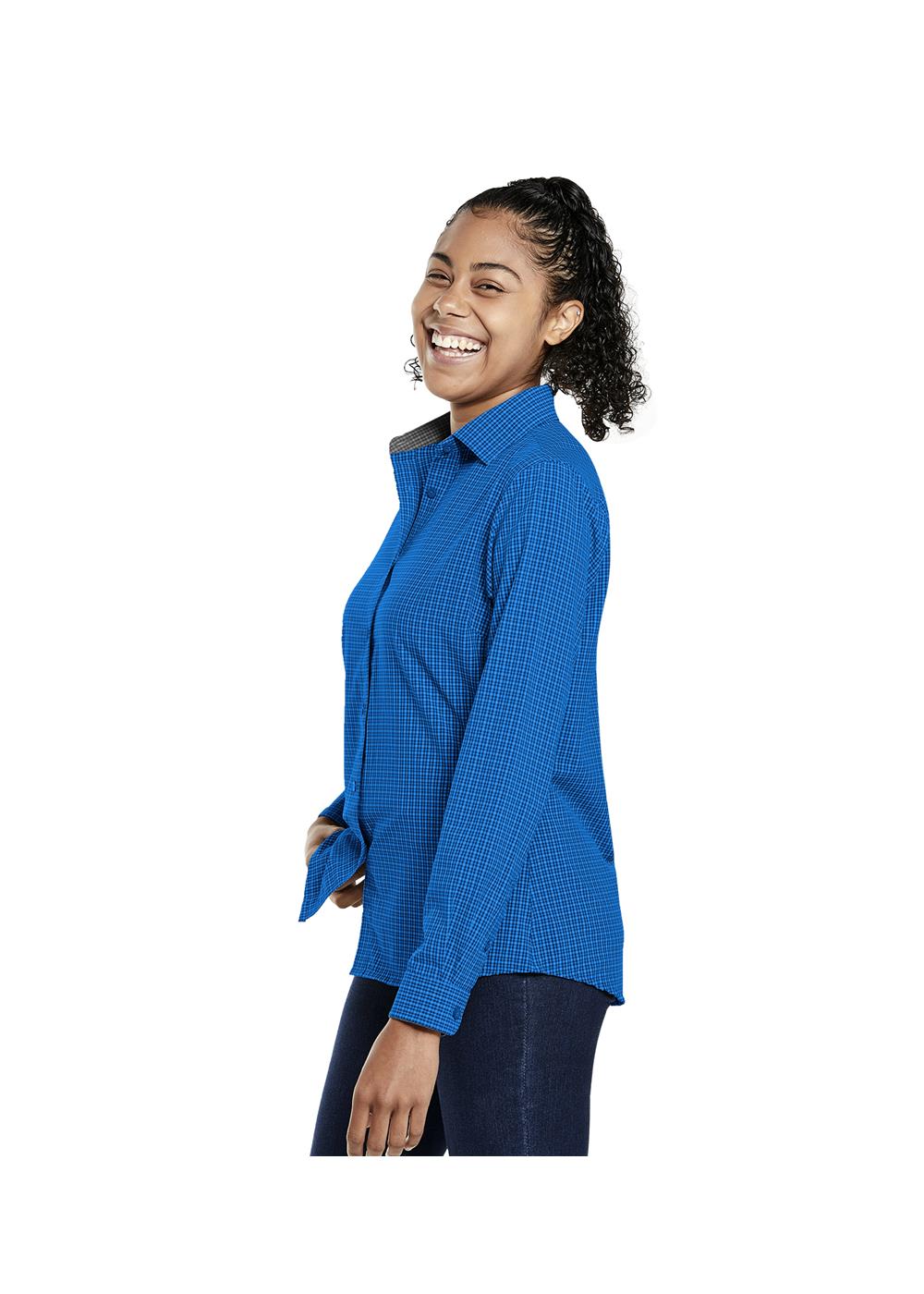 Storm Creek Women's Influencer 4-Way Stretch Microplaid Woven Shirt 9