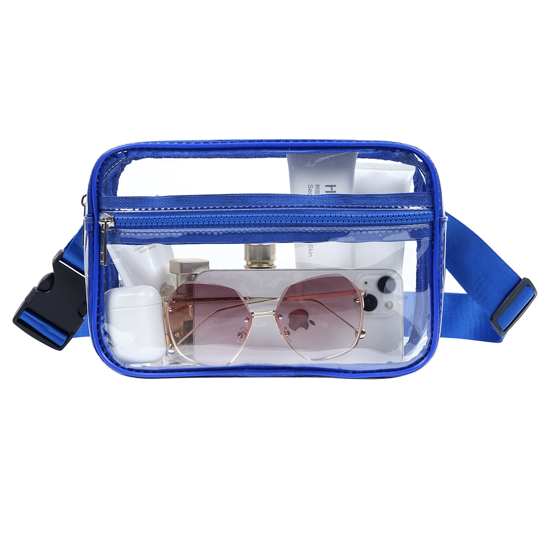 Stadium Approved Clear PVC Fanny Pack W/ Two Zipper Pockets 5
