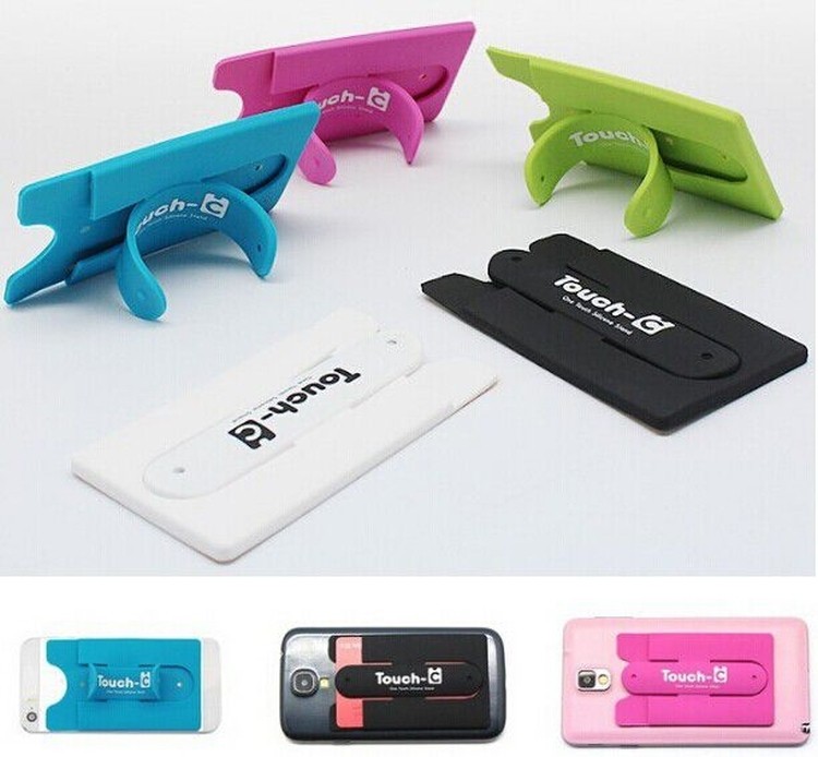 Silicone wallet with phone stand 2