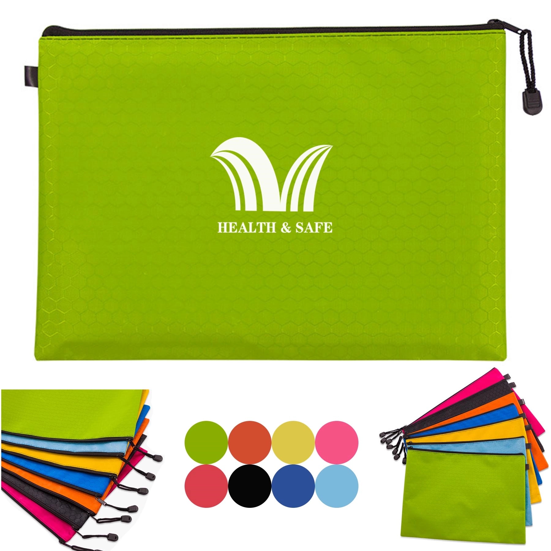 Portable Water Resistant Document Envelope With Zipper 2