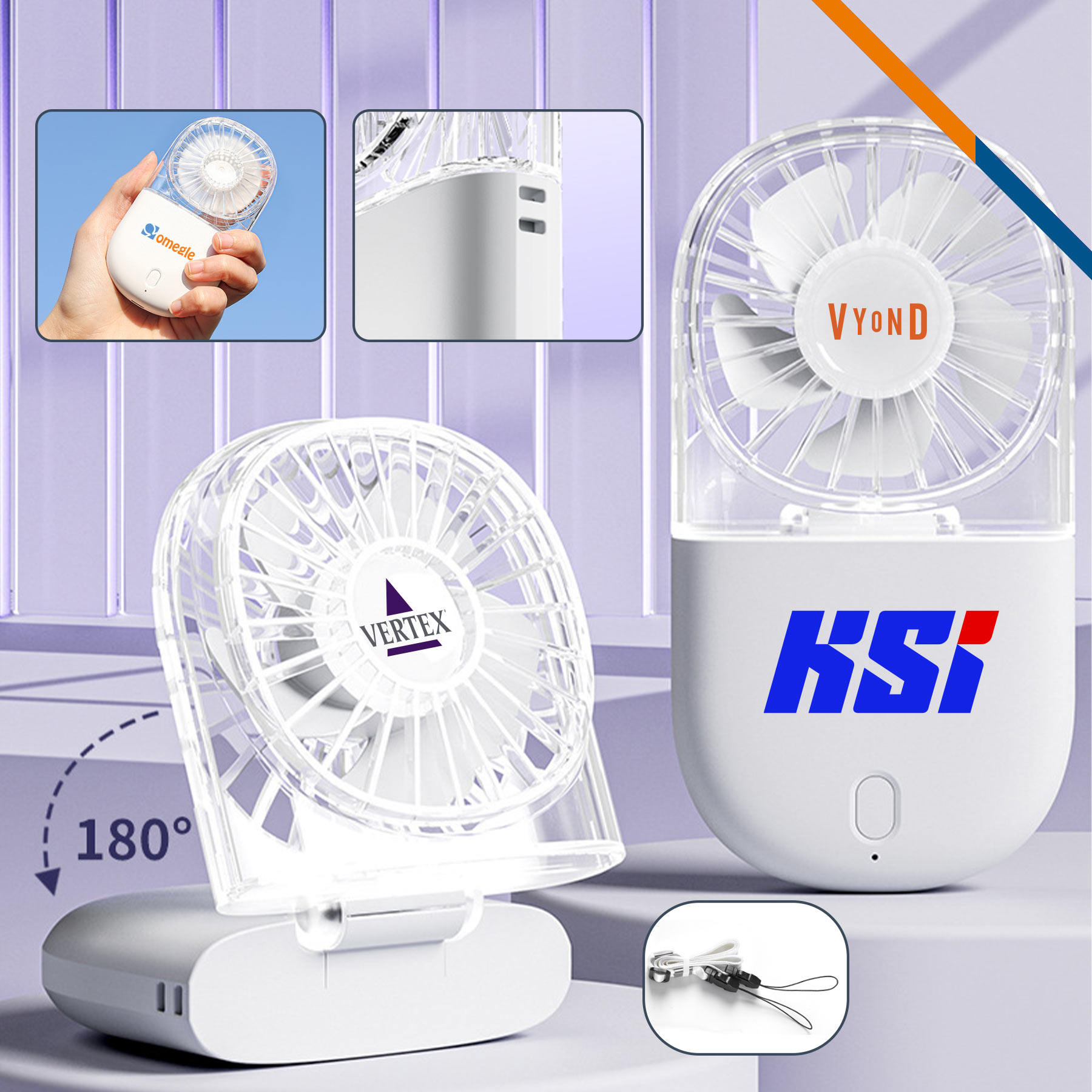 Lisbeth Foldable Clear Handheld Fan 6