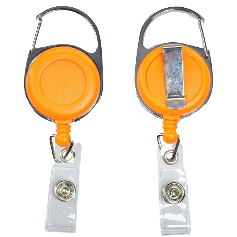 Circular Badge Reel w/ Carabiner & Belt Clip 2