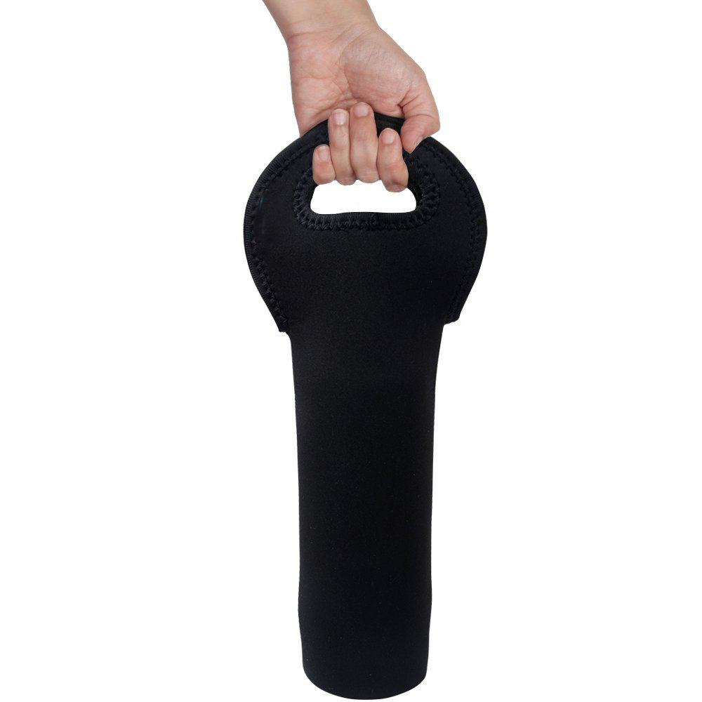 Pure Color Neoprene Champagne Wine Carrier Tote Bag 6