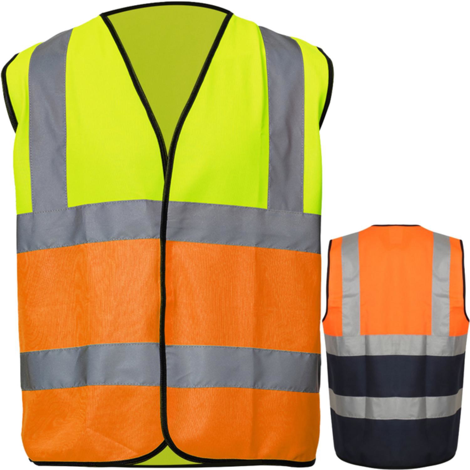 3.8oz. Knitted Class 2 Color Block Reflective Tape Safety Loop & Hook Vest 5