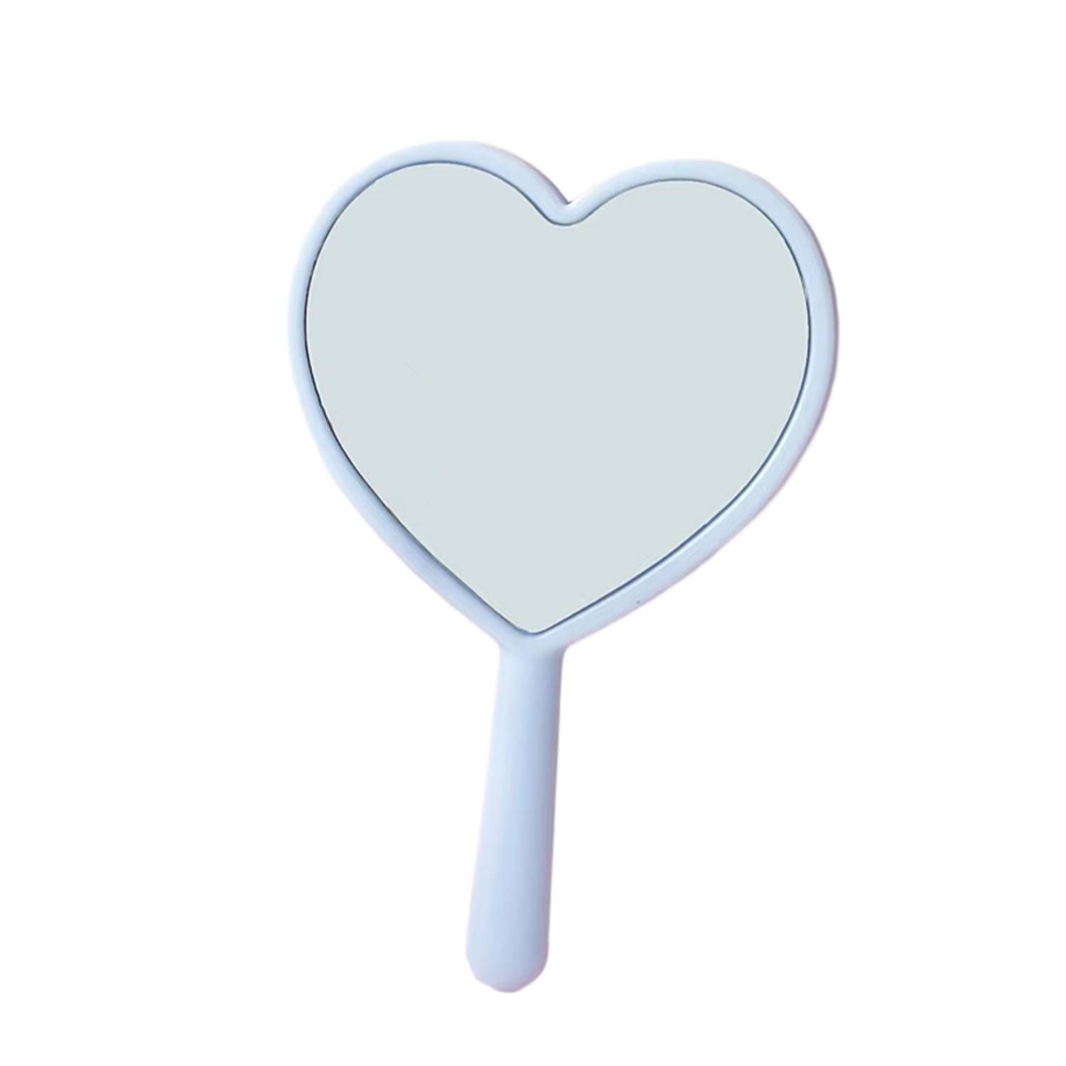 Portable Handheld Heart Shaped Makeup Mirror 4