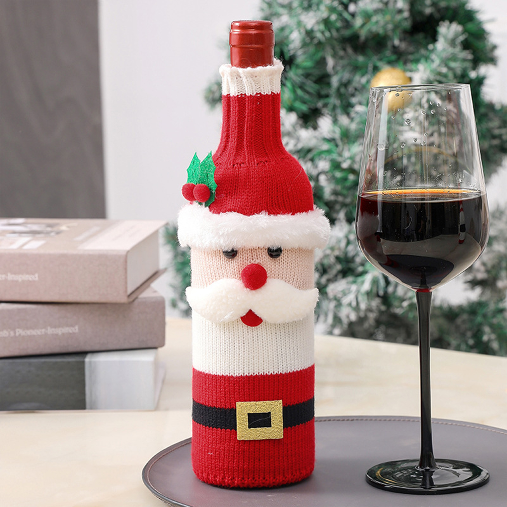 Christmas Decorative Knit Bottle Cover 3