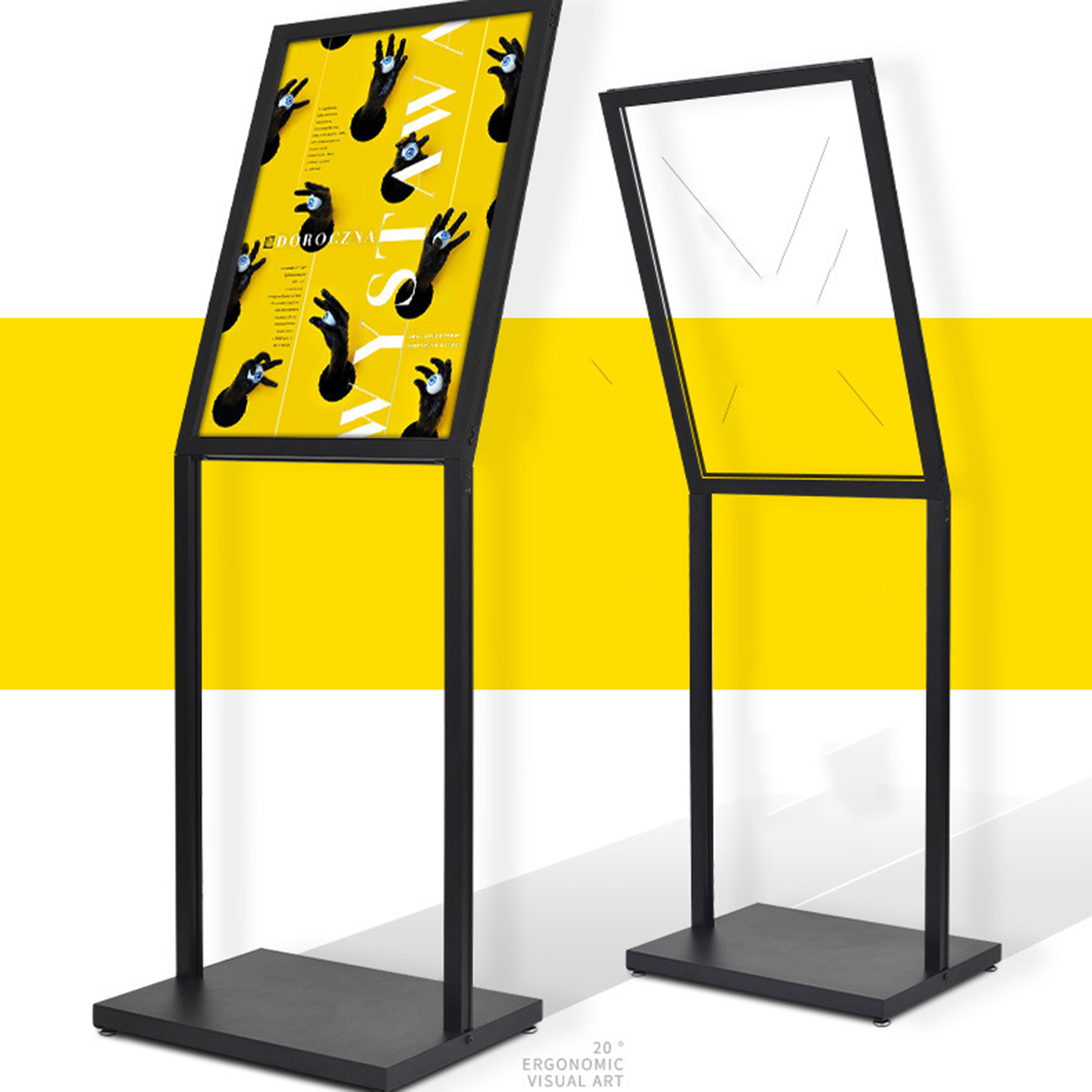 H Shape Metal Outdoor Single Side Display Stand 3