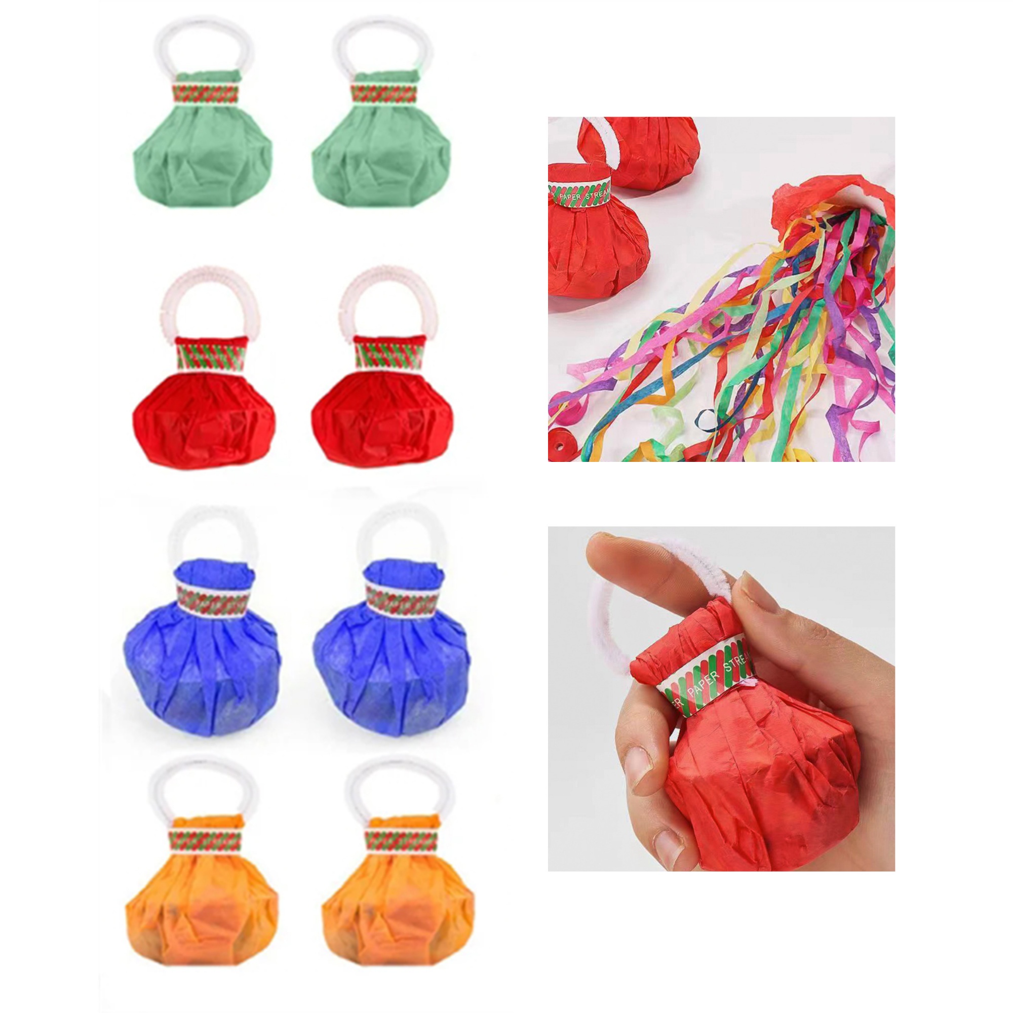 Eco - friendly Portable Hand - Throw Confetti Streamer with Recycling Feature 2