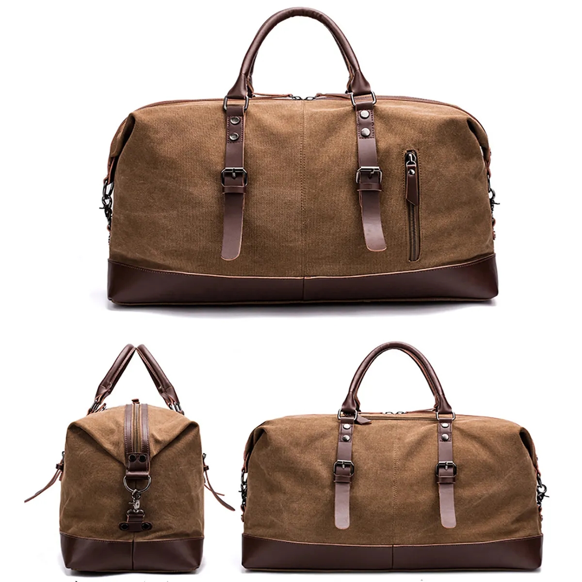 In Stock Travel Canvas Overnight Luggage Duffel Weekend Bag 8