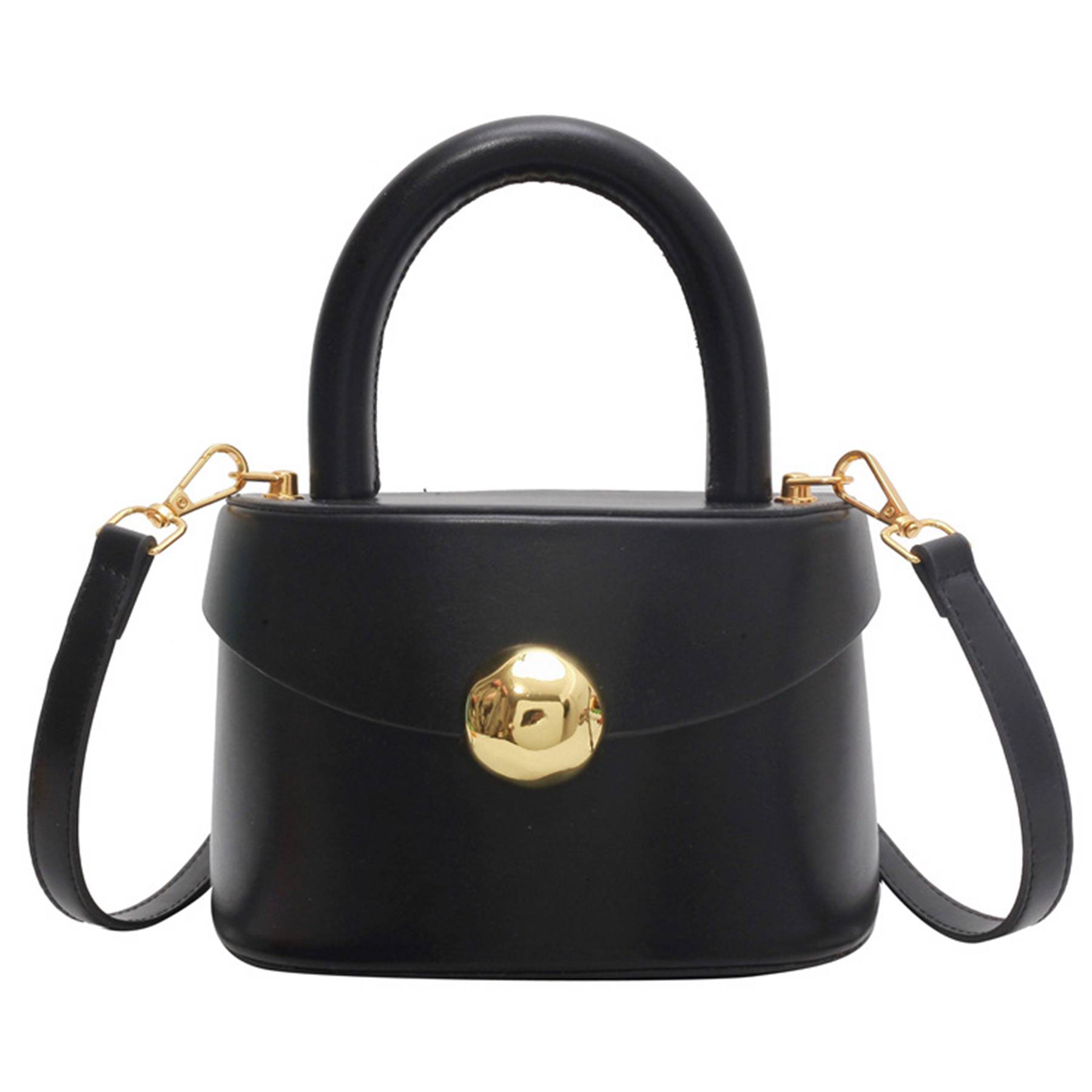 Genuine Leather Semi-round hand-held crossbody bag 3
