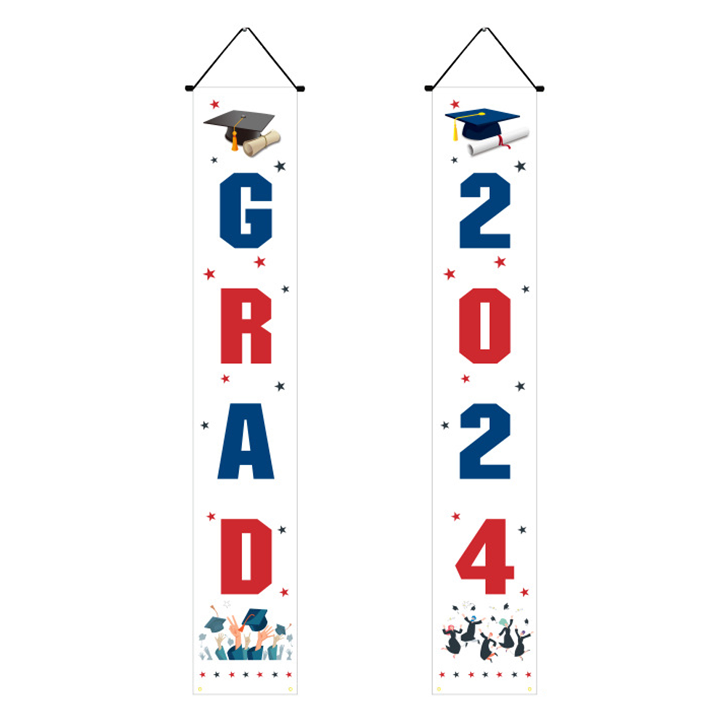 Polyester Graduation Season Event Party Decoration Couplet 6