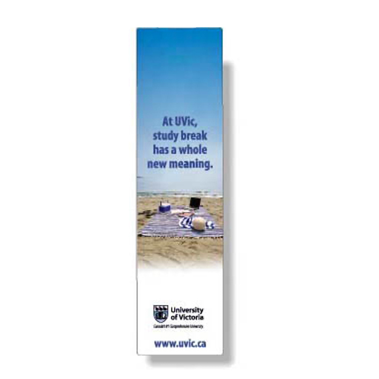 Stock .020 White Plastic Bookmark (1.44"x5.5"), Digital Full Colour Imprint