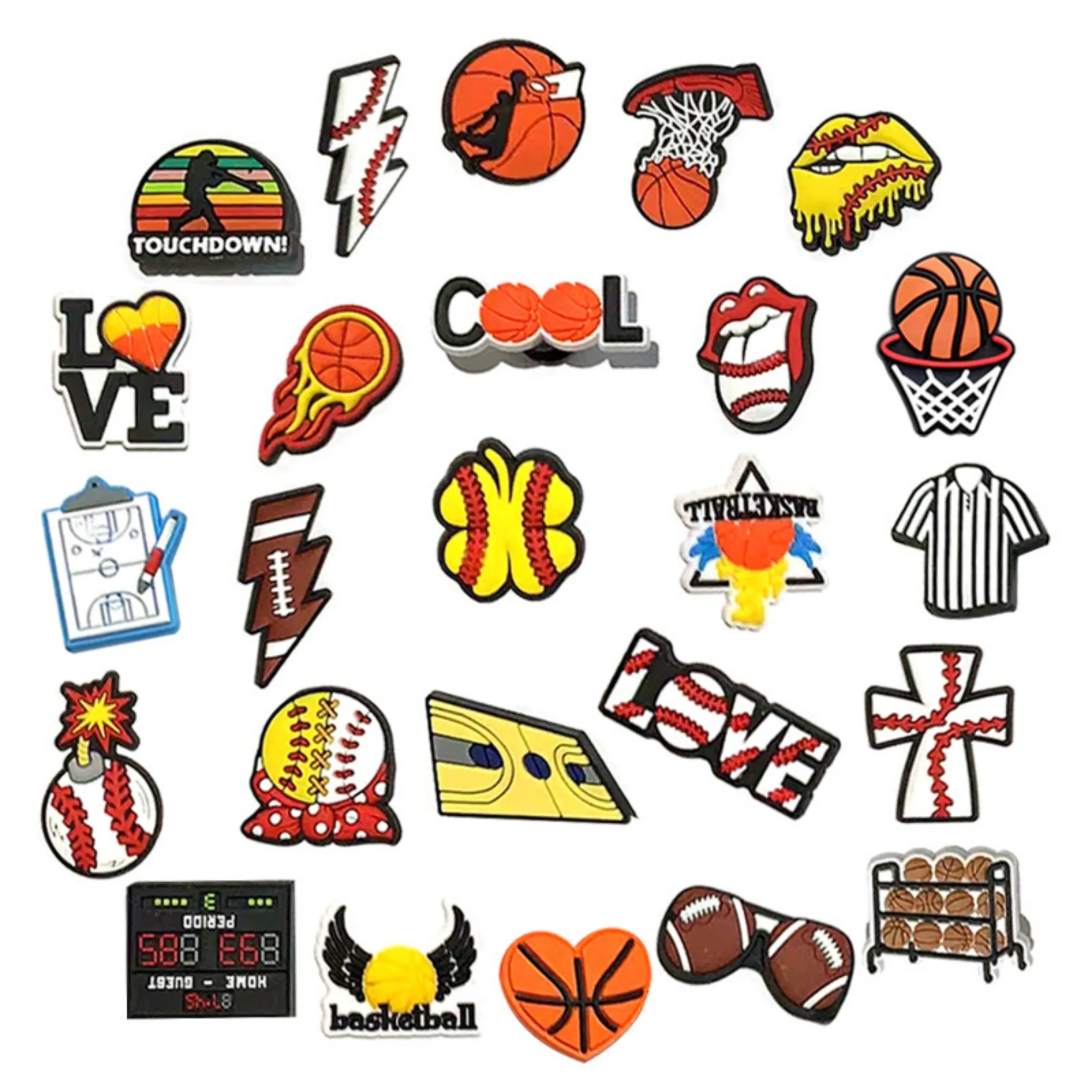 Available Different Types PVC Clogs Shoes Charm Accessories 3