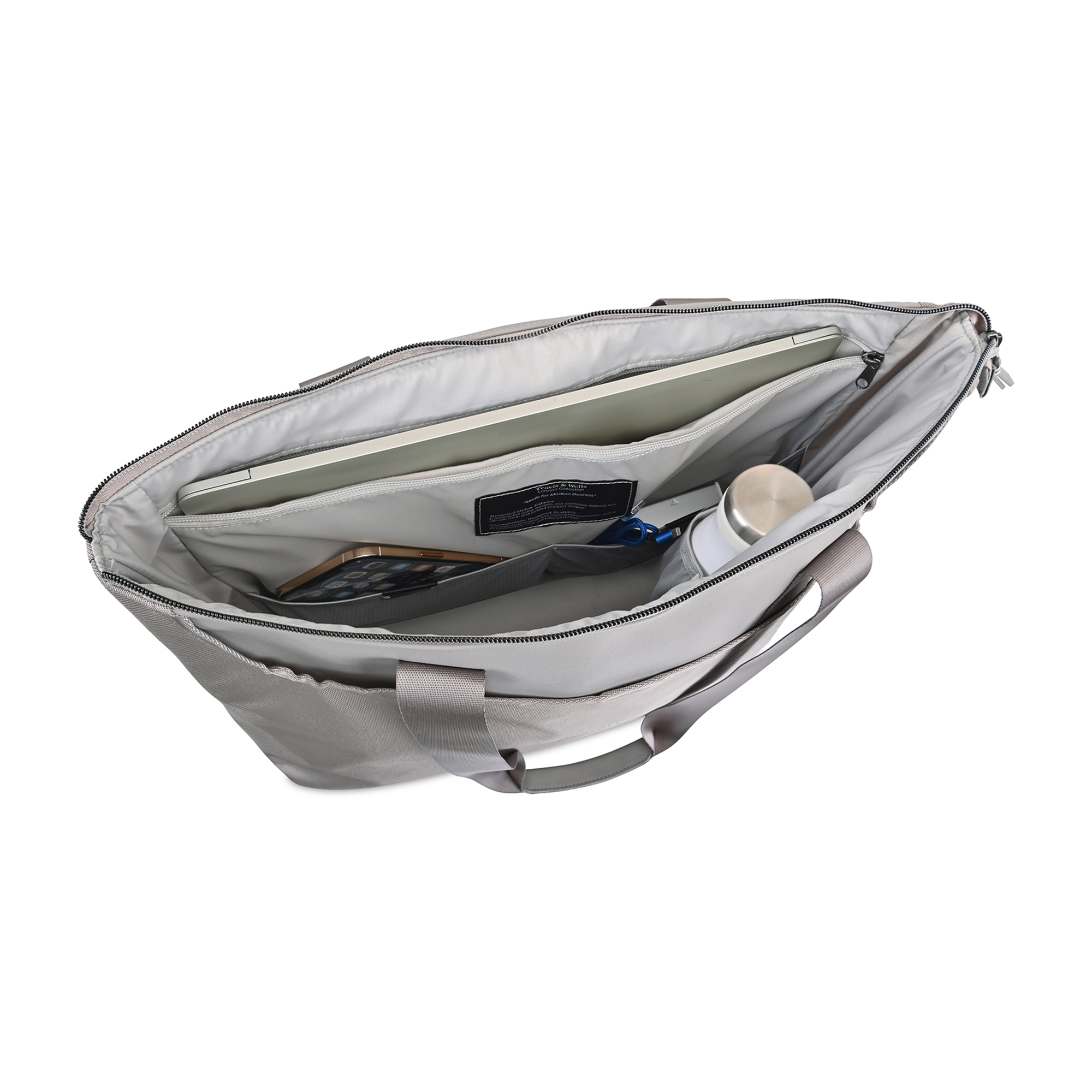 Travis & Wells® Lennox Recycled Nylon Laptop Tote 22