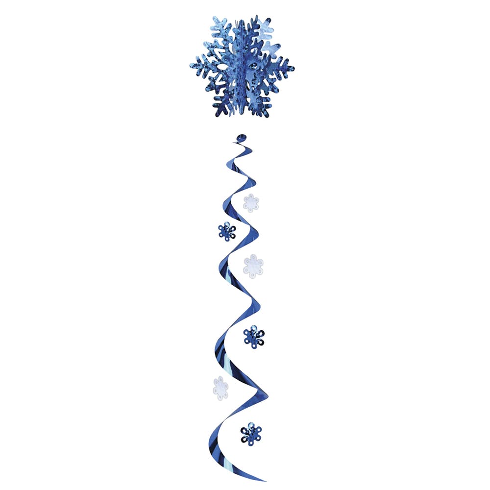Snowflake Whirls - Blue 4" 2