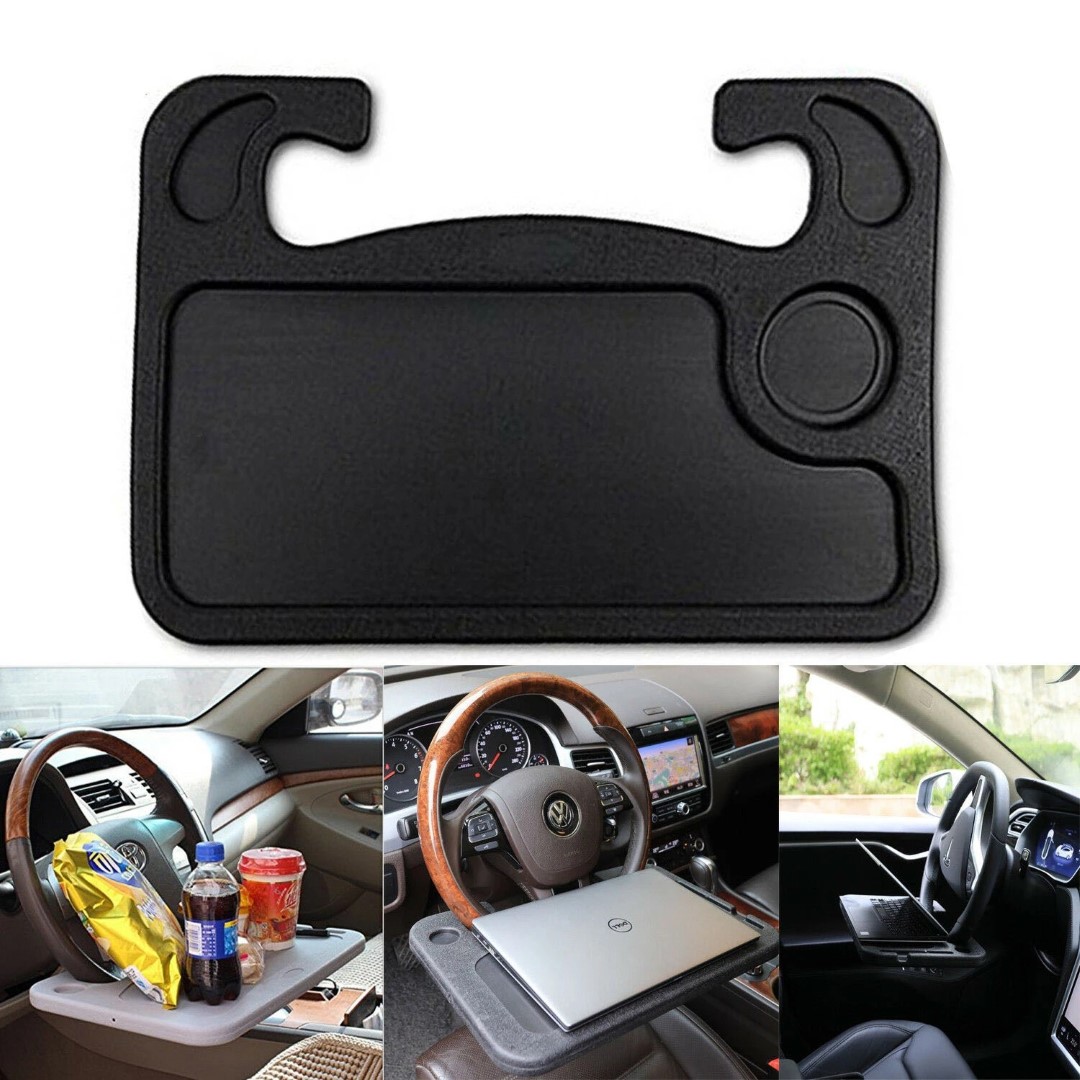 Multi-functional steering wheel tray 2