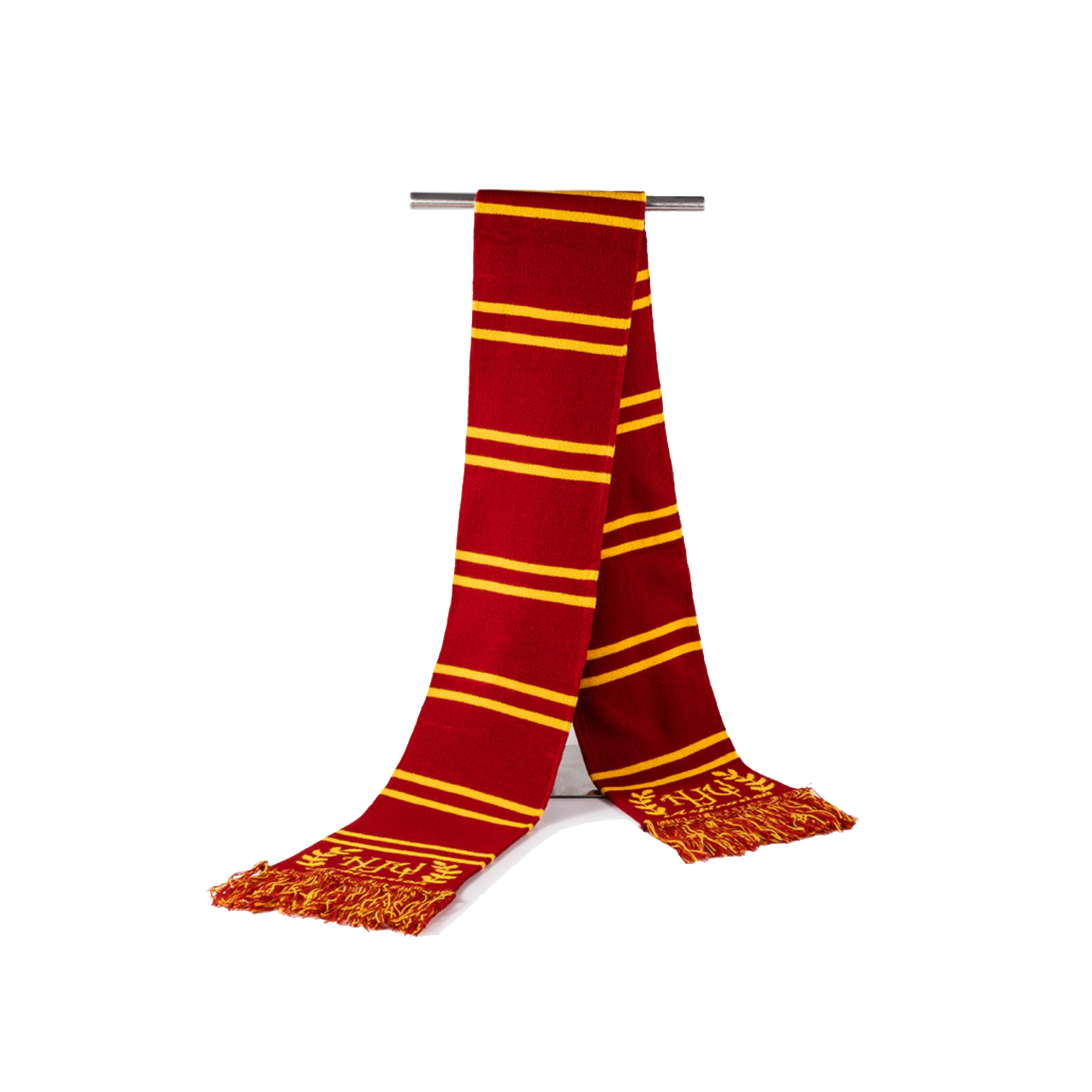Jacquard Knit University Scarf With Fringe 6