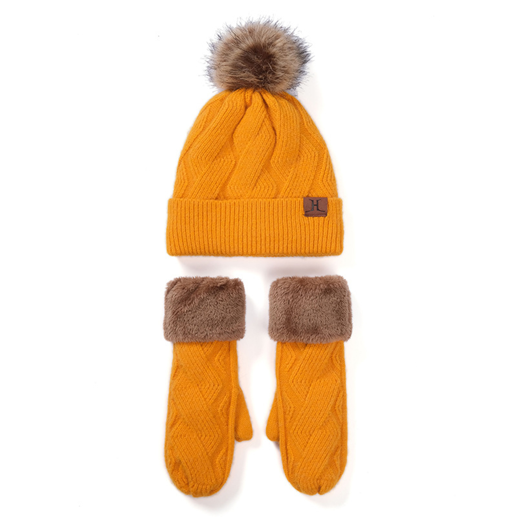 Winter Fashion Outdoor Windproof Hat Gloves Sets 5