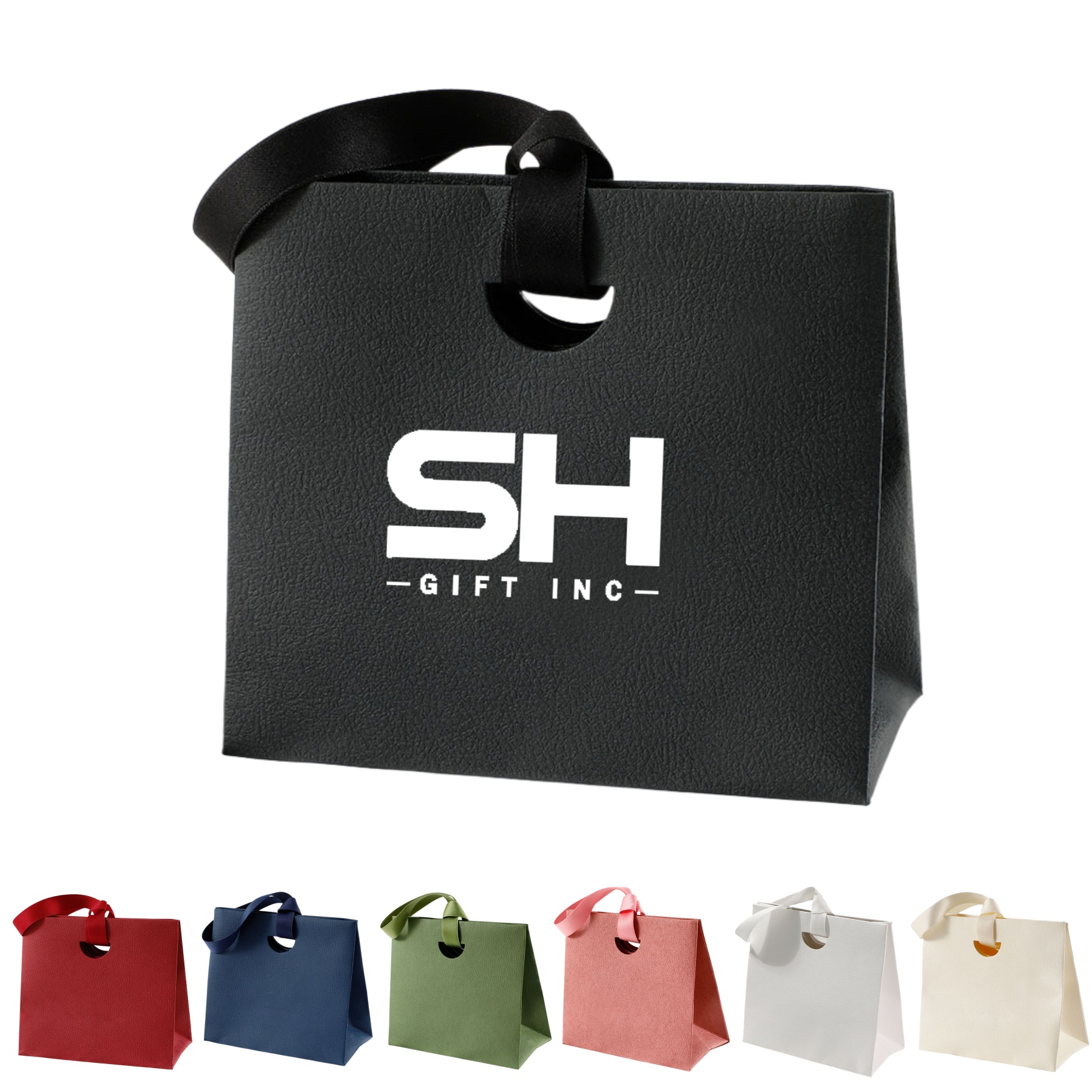Paper Gift Bags With Ribbon Handles 2