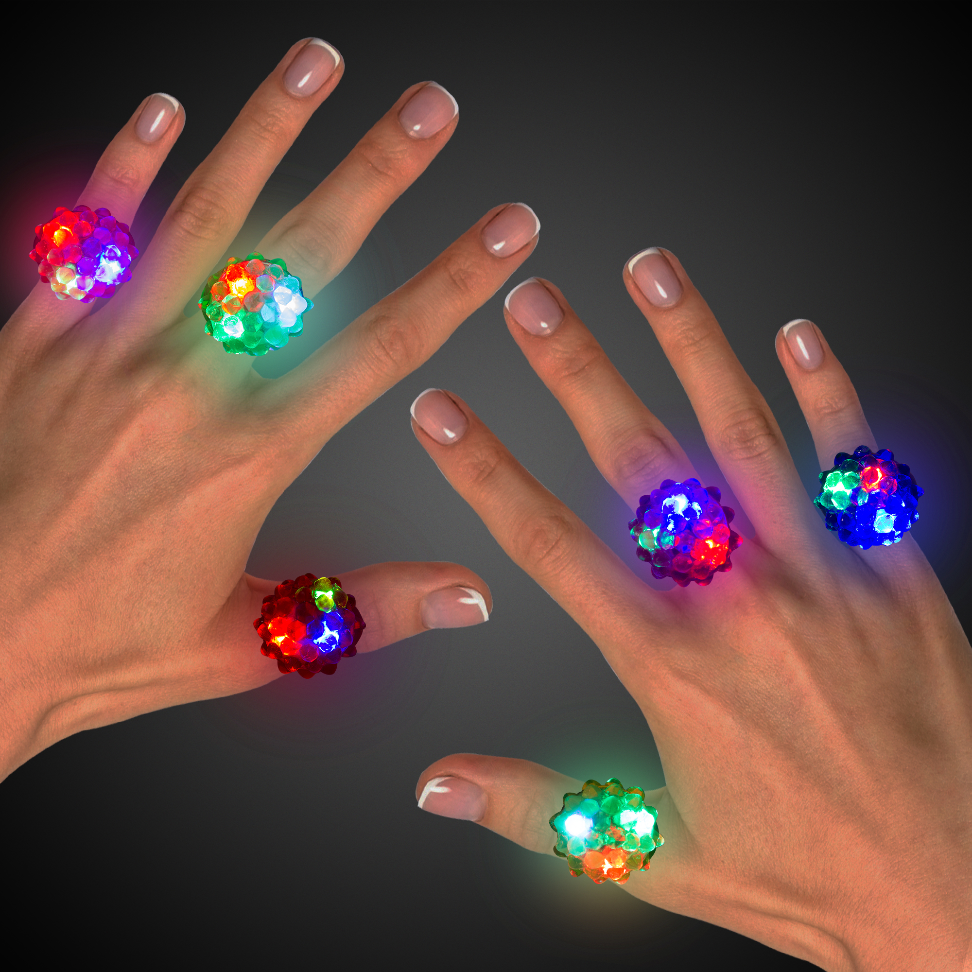 Flower Shaped LED Jelly Rings 1