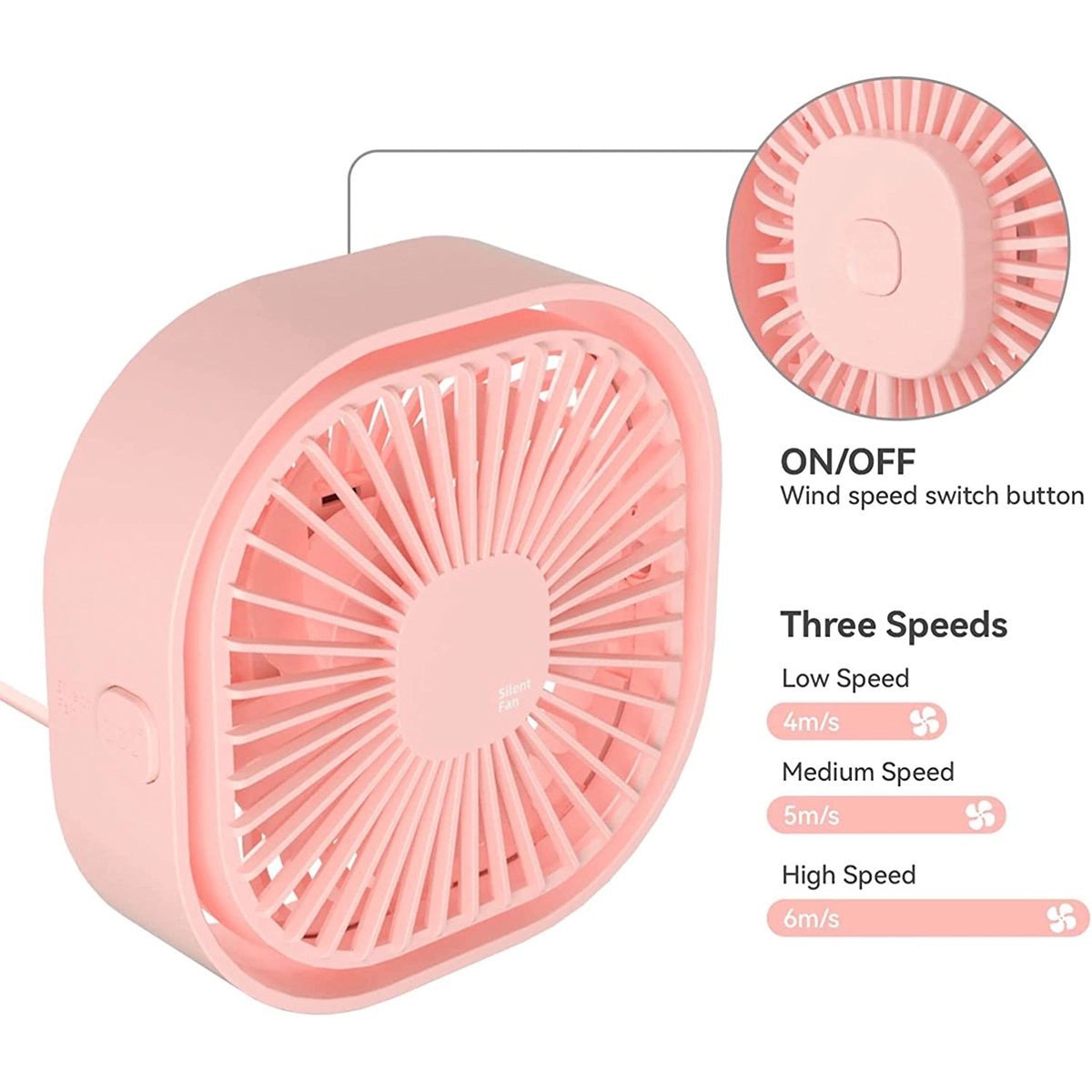 Portable Small Usb Desk Fan 5