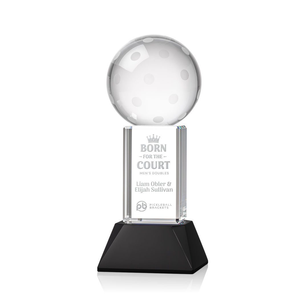 Pickleball Award on Stowe Base - Black 12