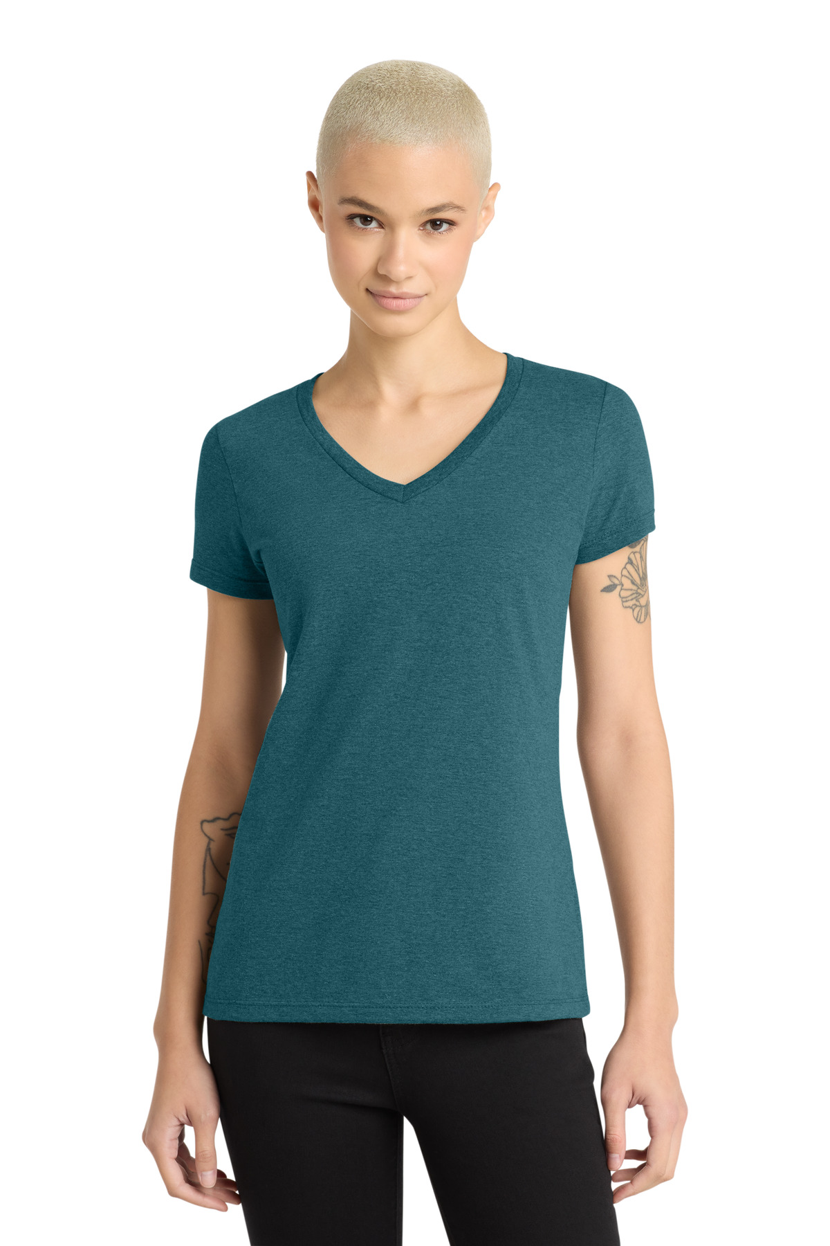 District - Women's Perfect Weight V-Neck Tee. DM1170L 189