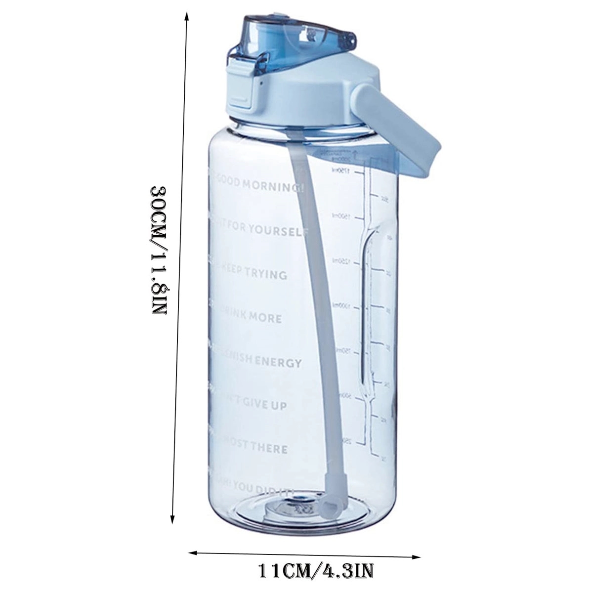 2L Sports Water Bottle With Time Marker 4