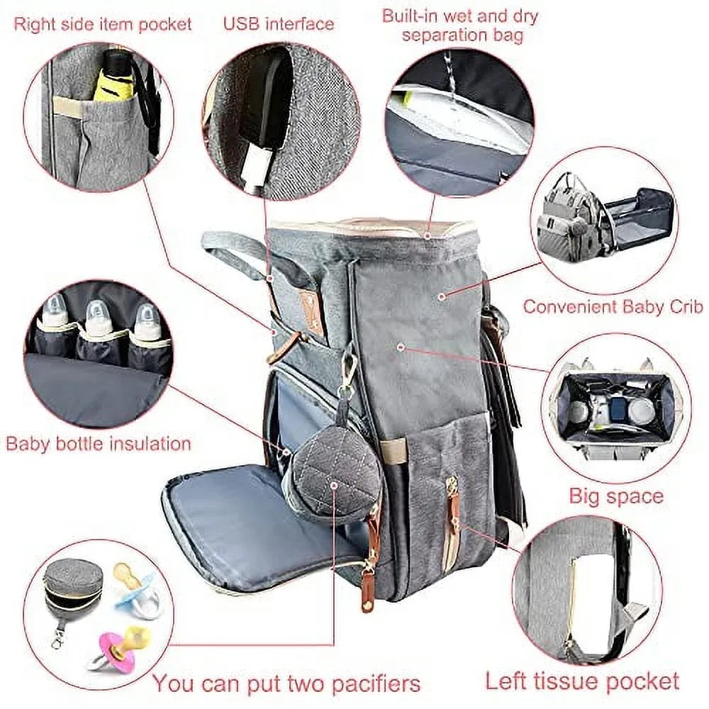 Backpack Diaper Bag with Changing Station 4