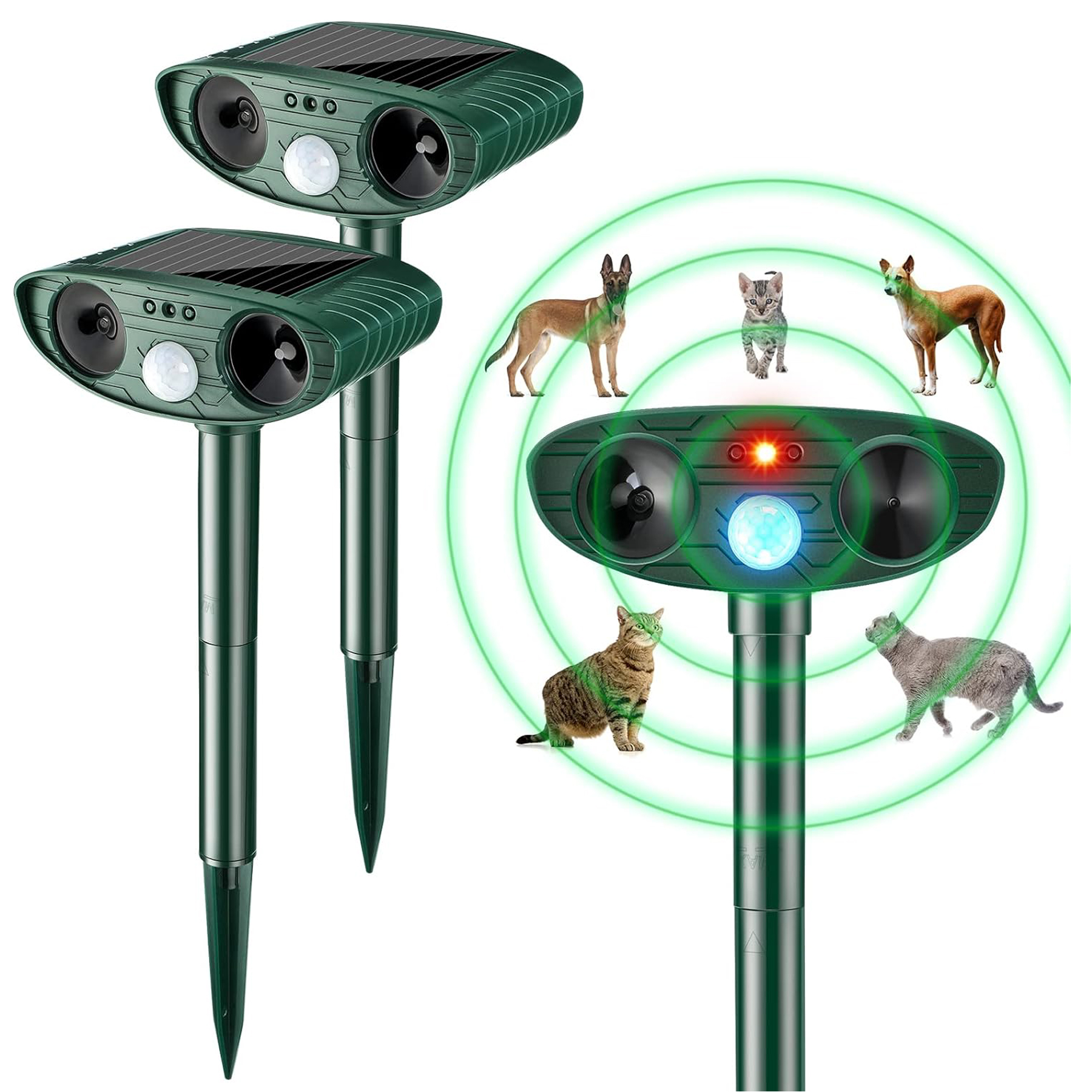 Solar Powered Outdoor Ultrasonic Animal Repeller 5