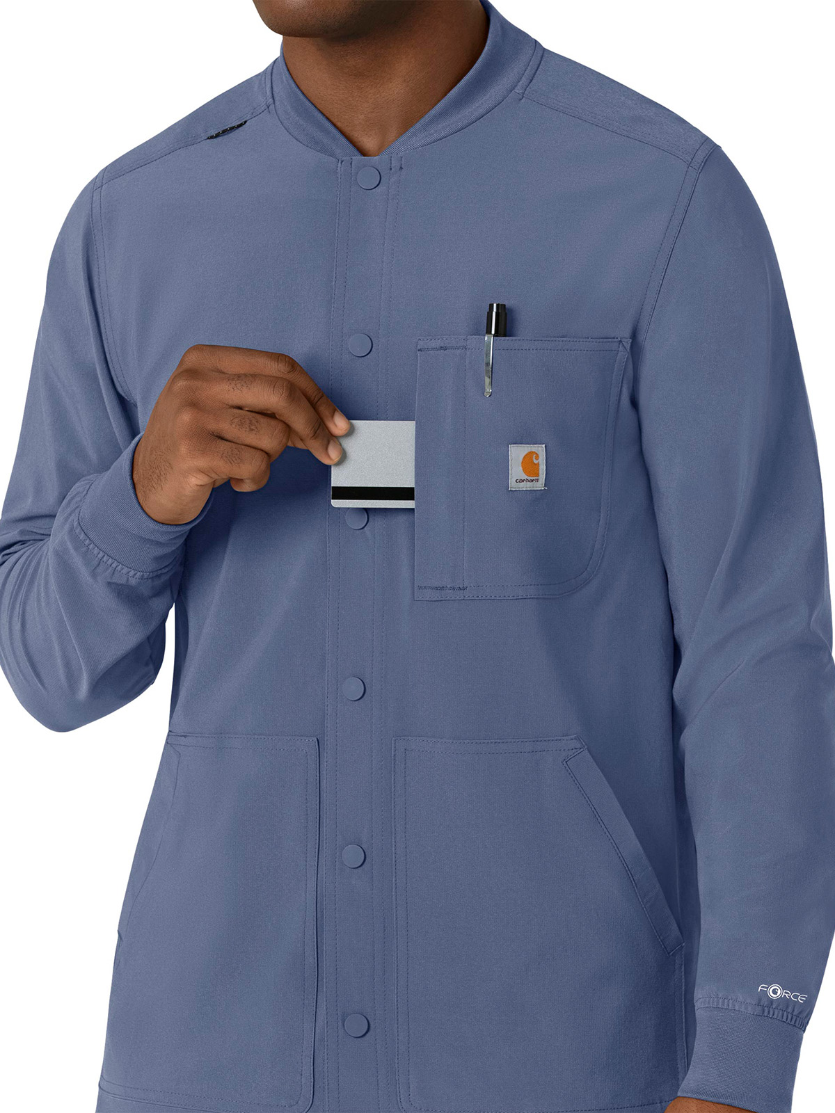 Carhartt Scrubs - Force Cross-Flex - Men's Five-Pocket Modern Fit Shirt Jacket 30